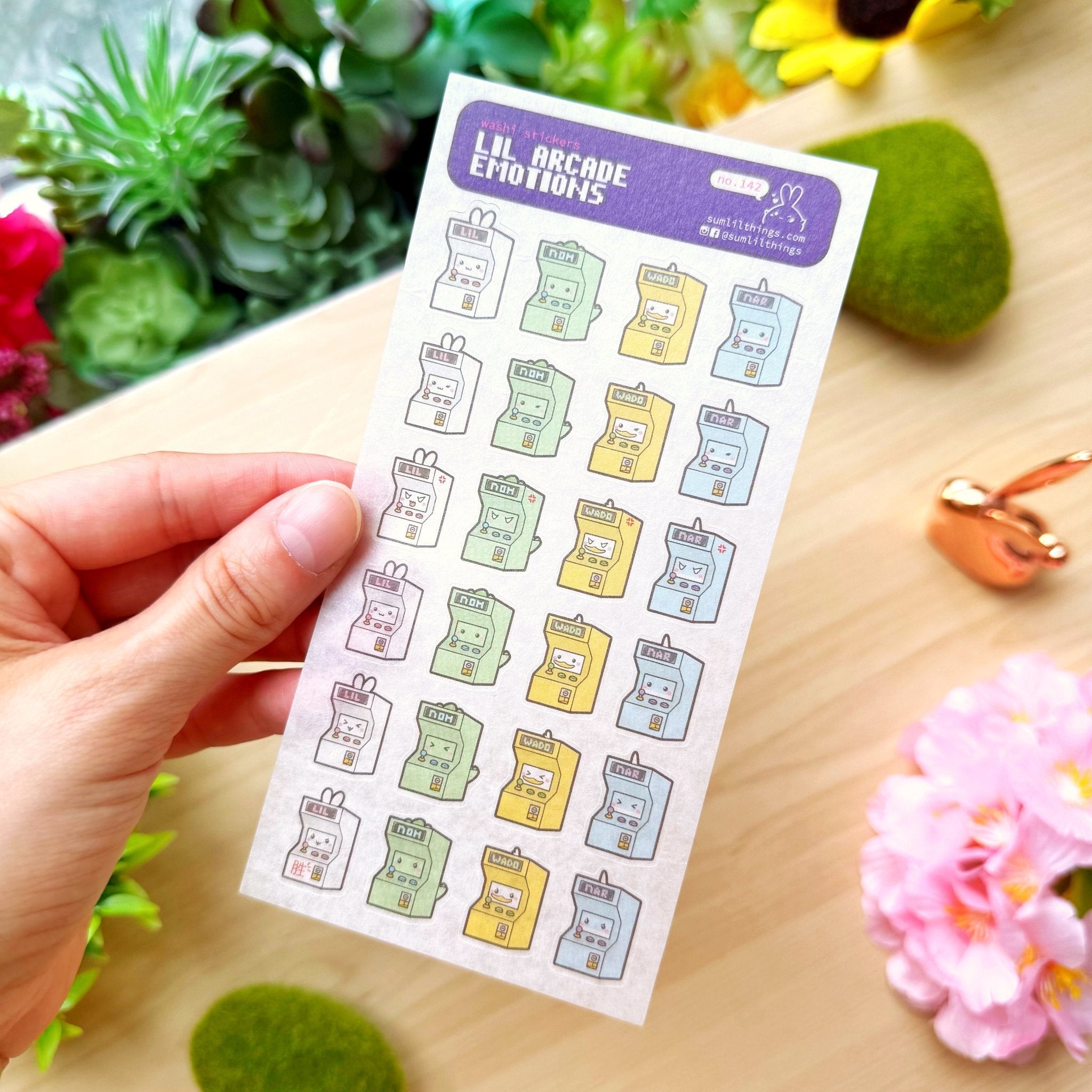 Washi Sticker - Lil' Arcade Emotions - SumLilThings