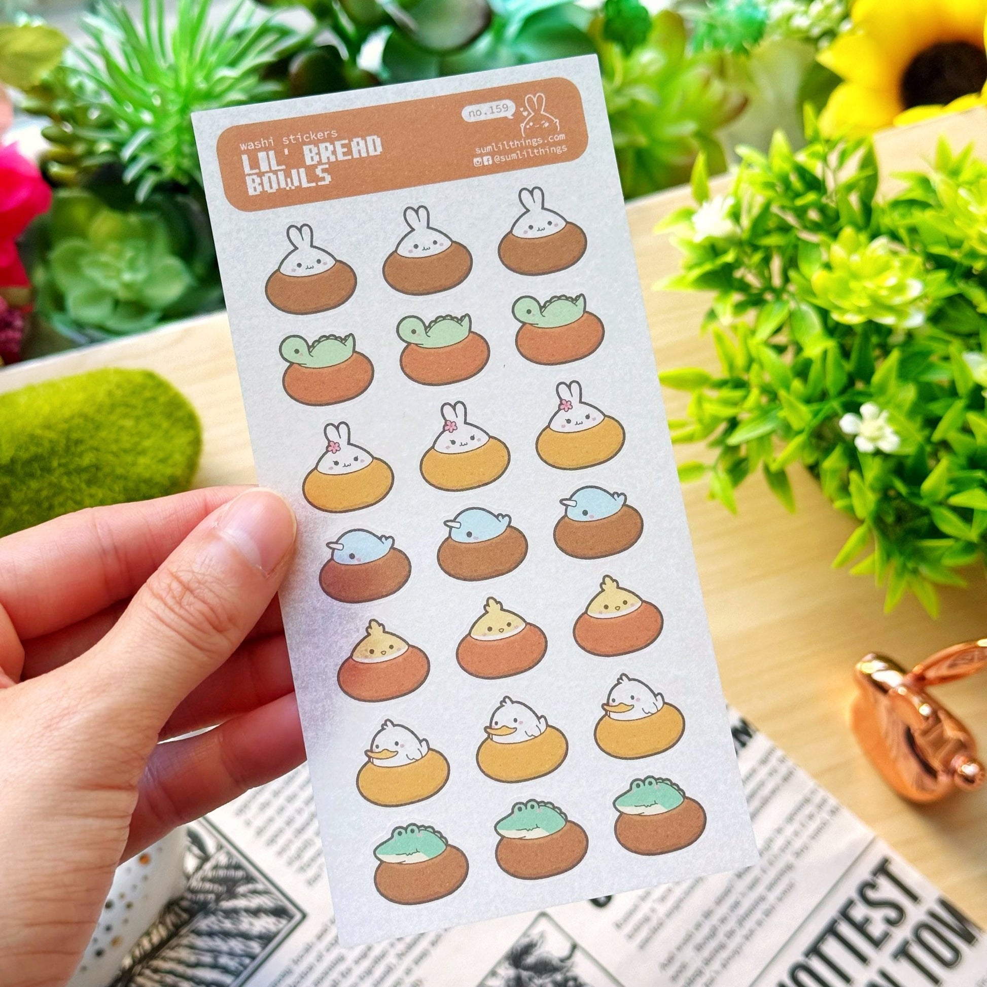 Washi Sticker - Lil’ Bread Bowls - SumLilThings