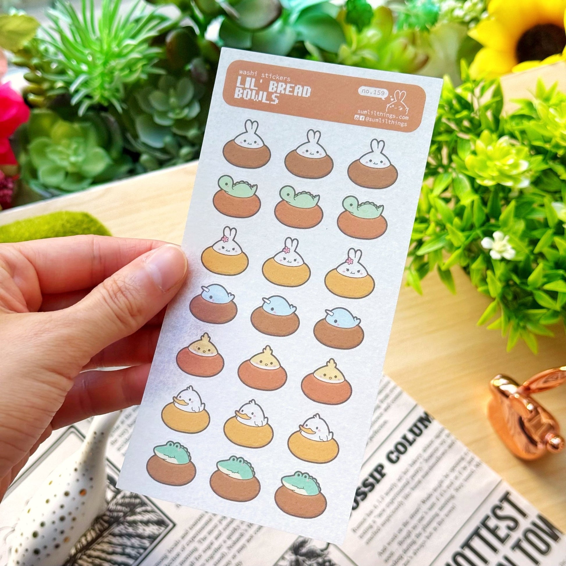 Washi Sticker - Lil’ Bread Bowls - SumLilThings