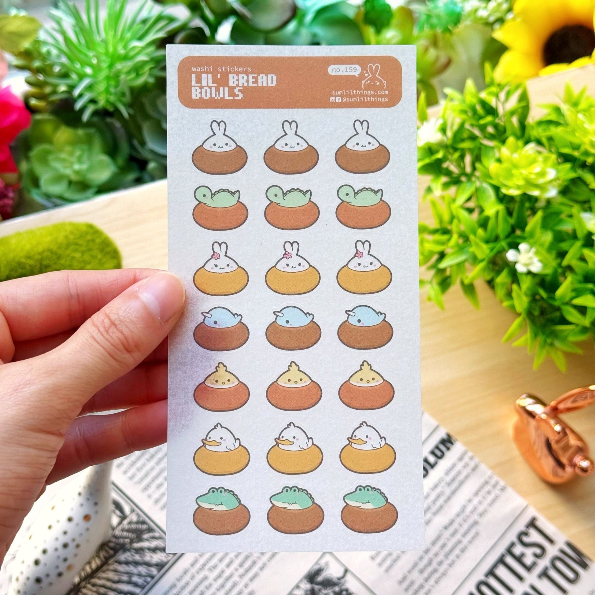 Washi Sticker - Lil’ Bread Bowls - SumLilThings