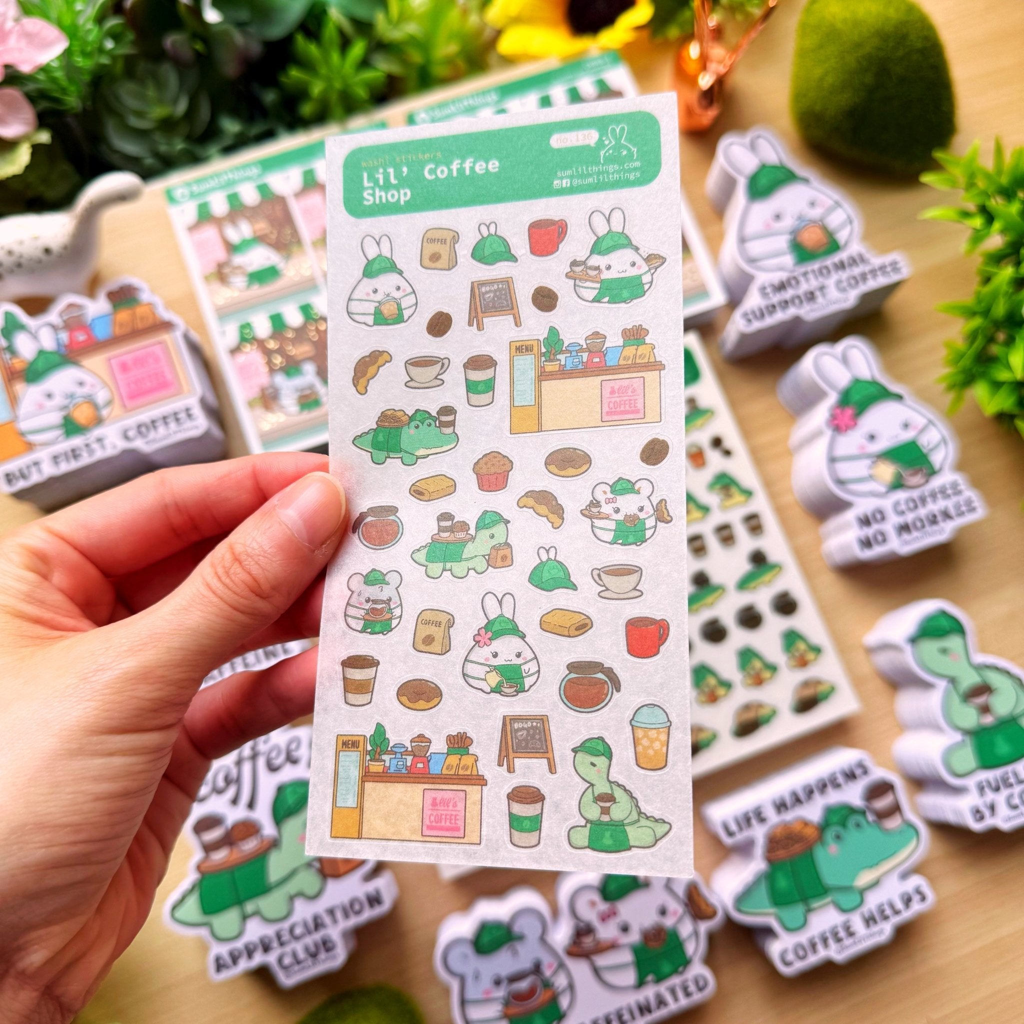 Washi Sticker - Lil' Coffee Shop - SumLilThings