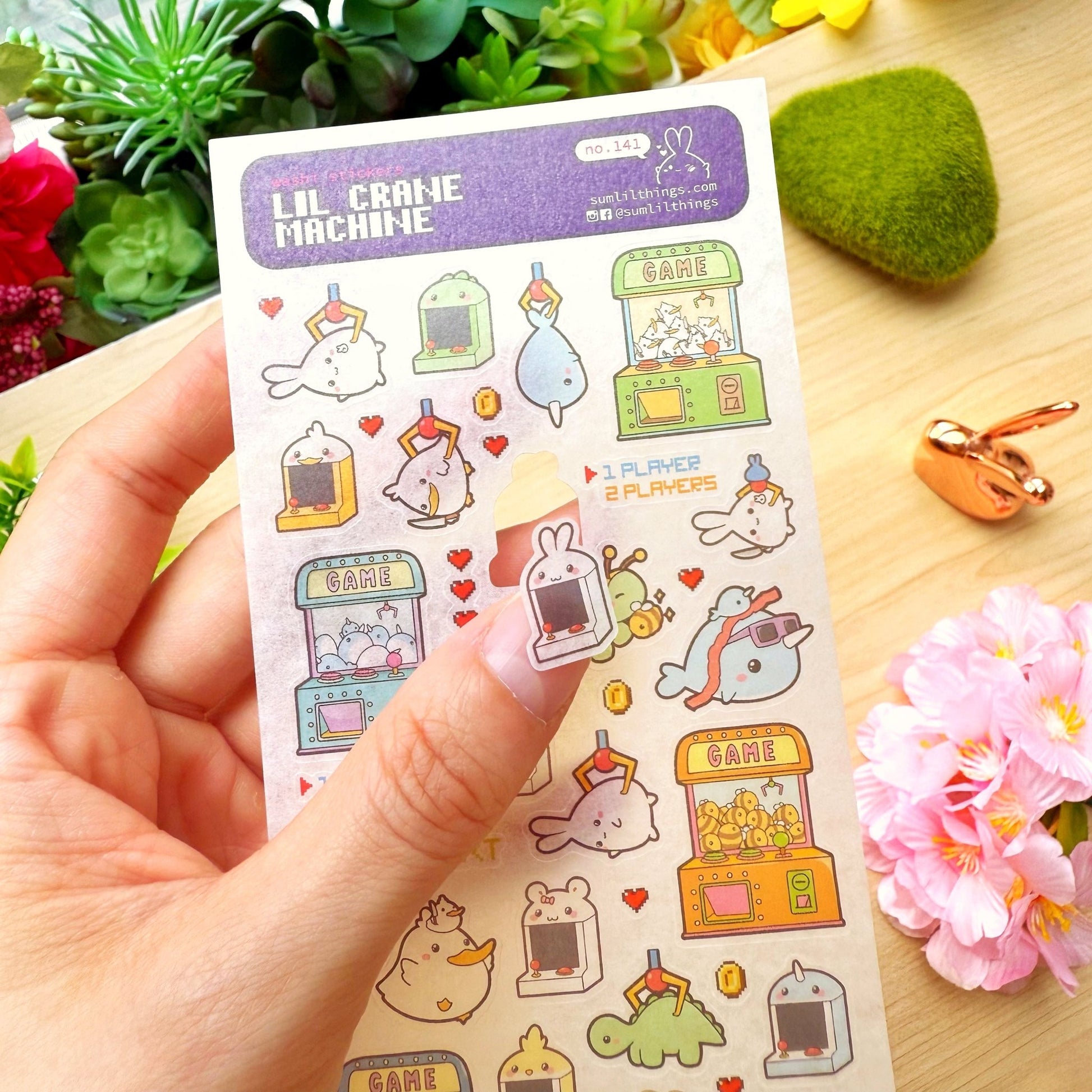 Washi Sticker - Lil' Crane Machine - SumLilThings