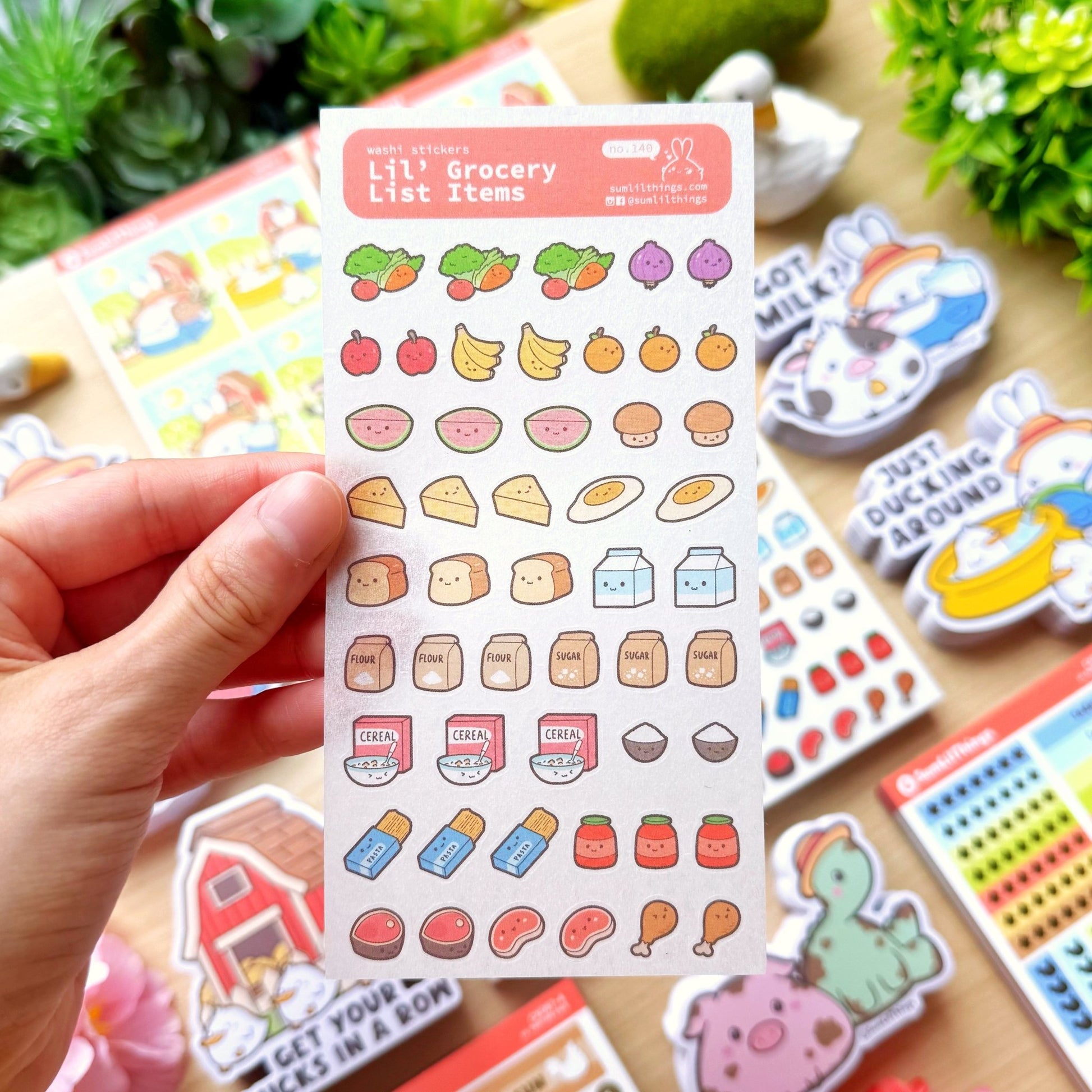Washi Sticker - Lil' Grocery Items - SumLilThings