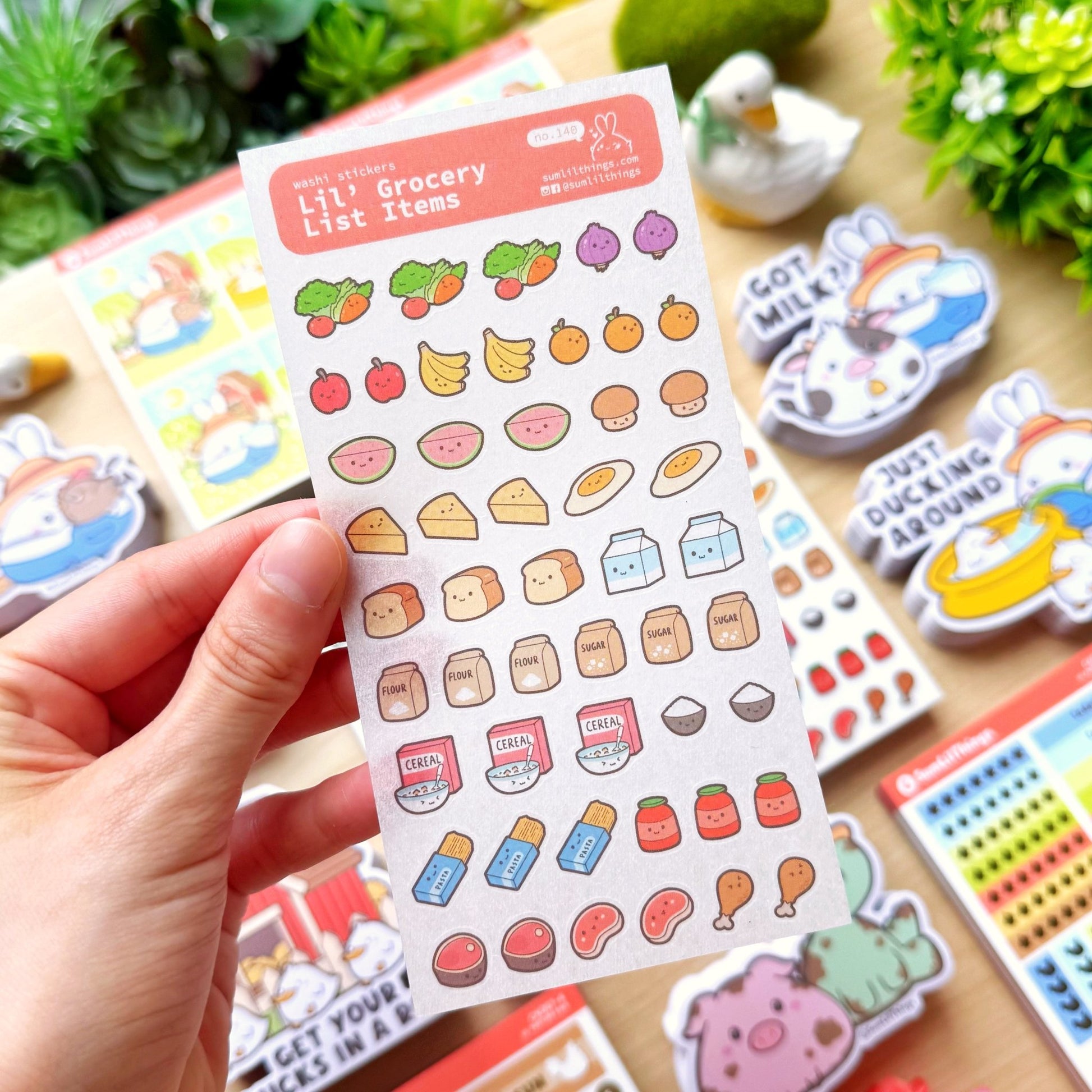 Washi Sticker - Lil' Grocery Items - SumLilThings