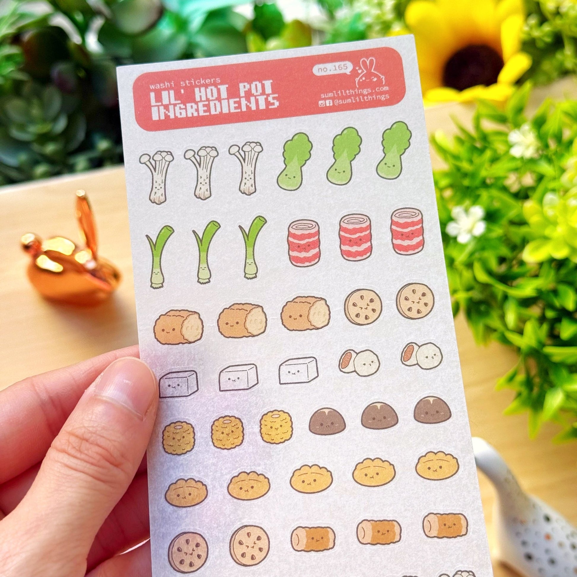Washi Sticker - Lil' Hot Pot Ingredients - SumLilThings