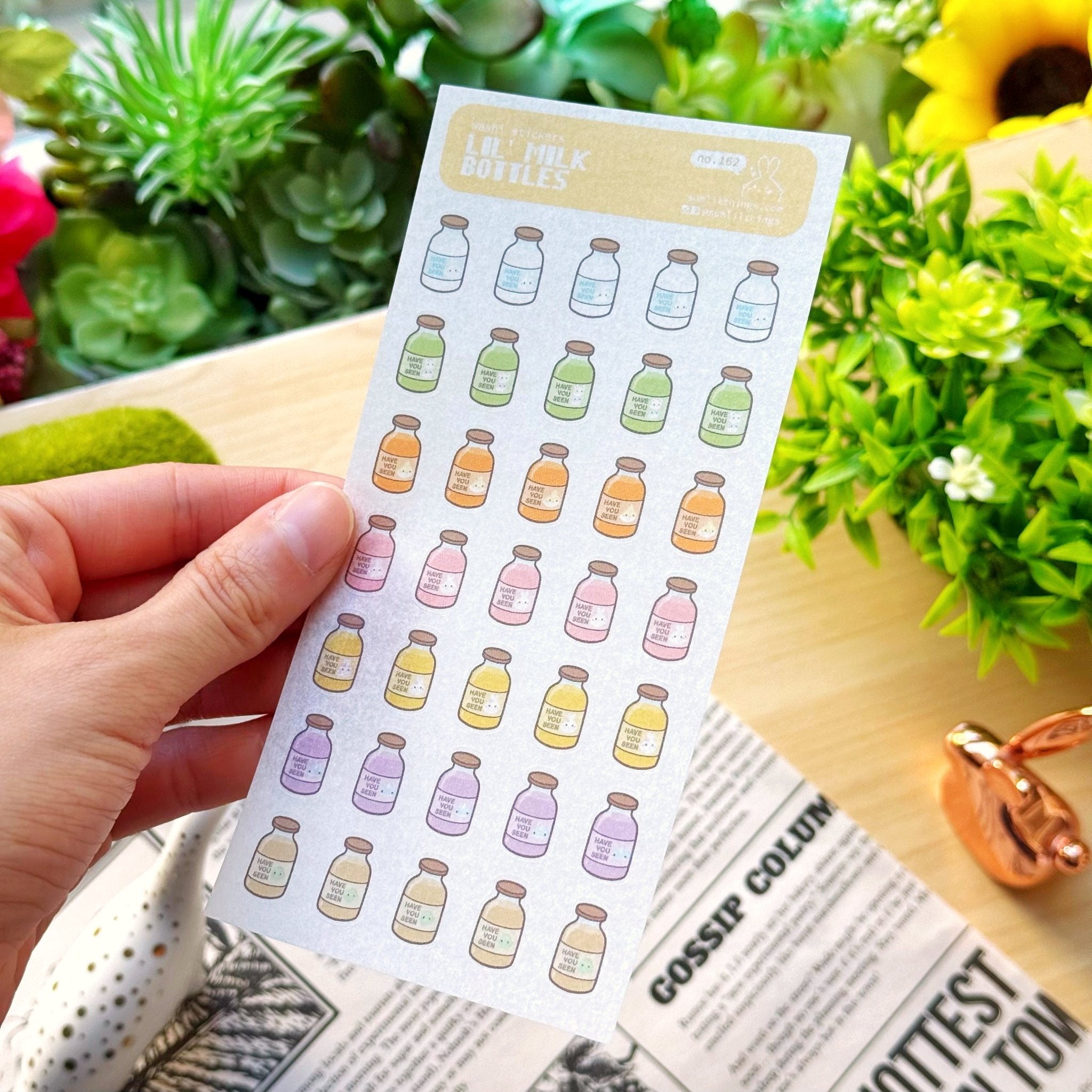 Washi Sticker - Lil' Milk Bottles - SumLilThings