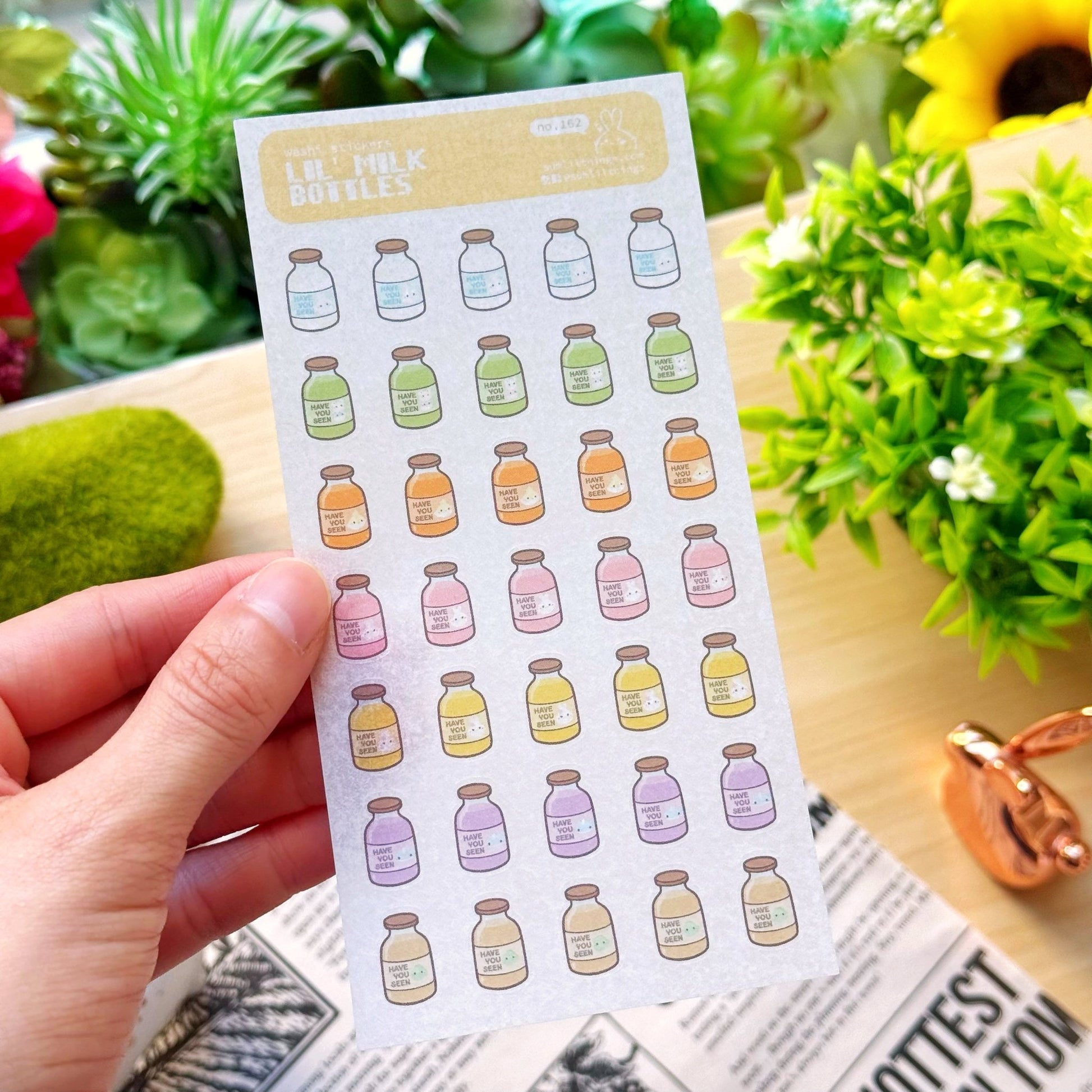 Washi Sticker - Lil' Milk Bottles - SumLilThings