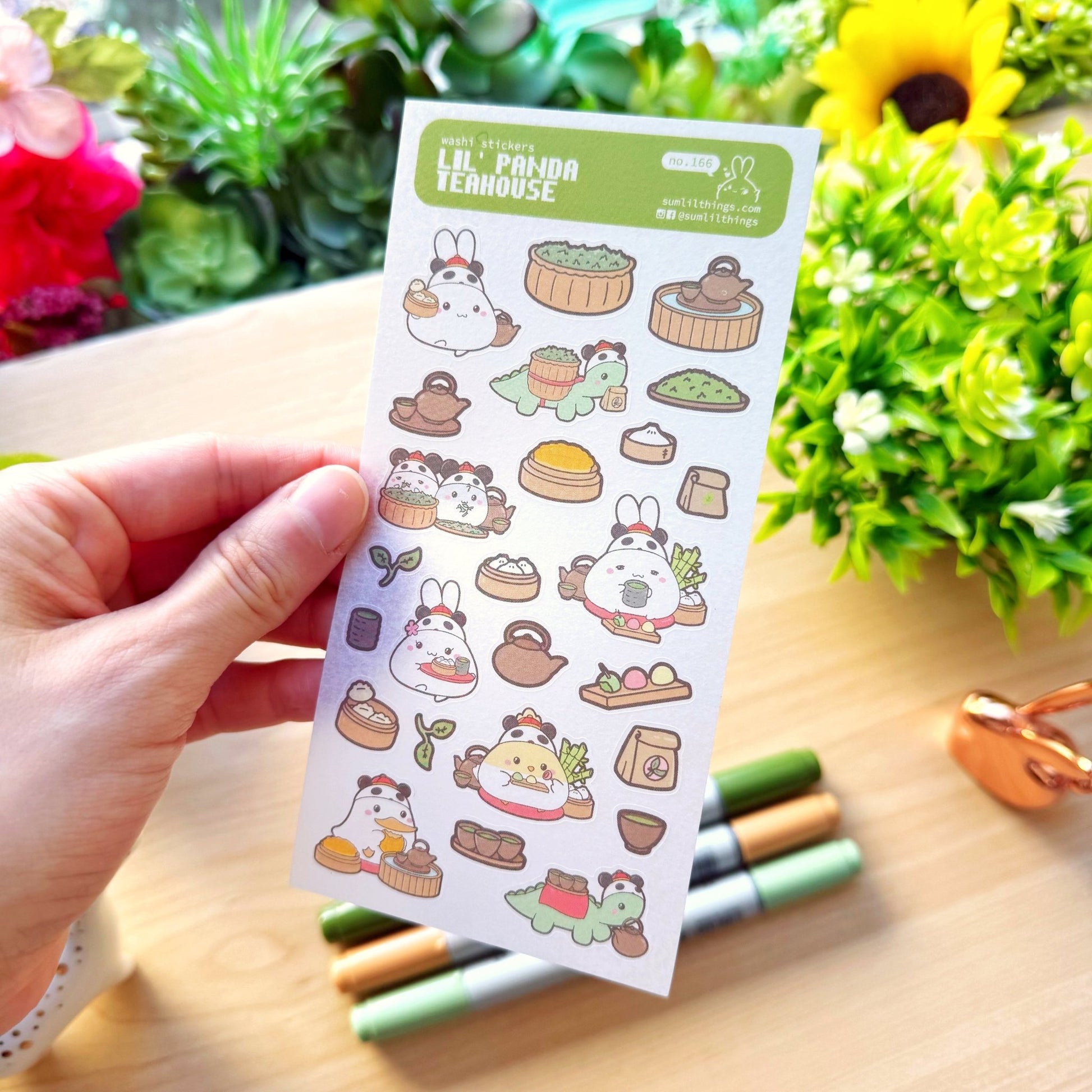 Washi Sticker - Lil' Panda Teahouse - SumLilThings
