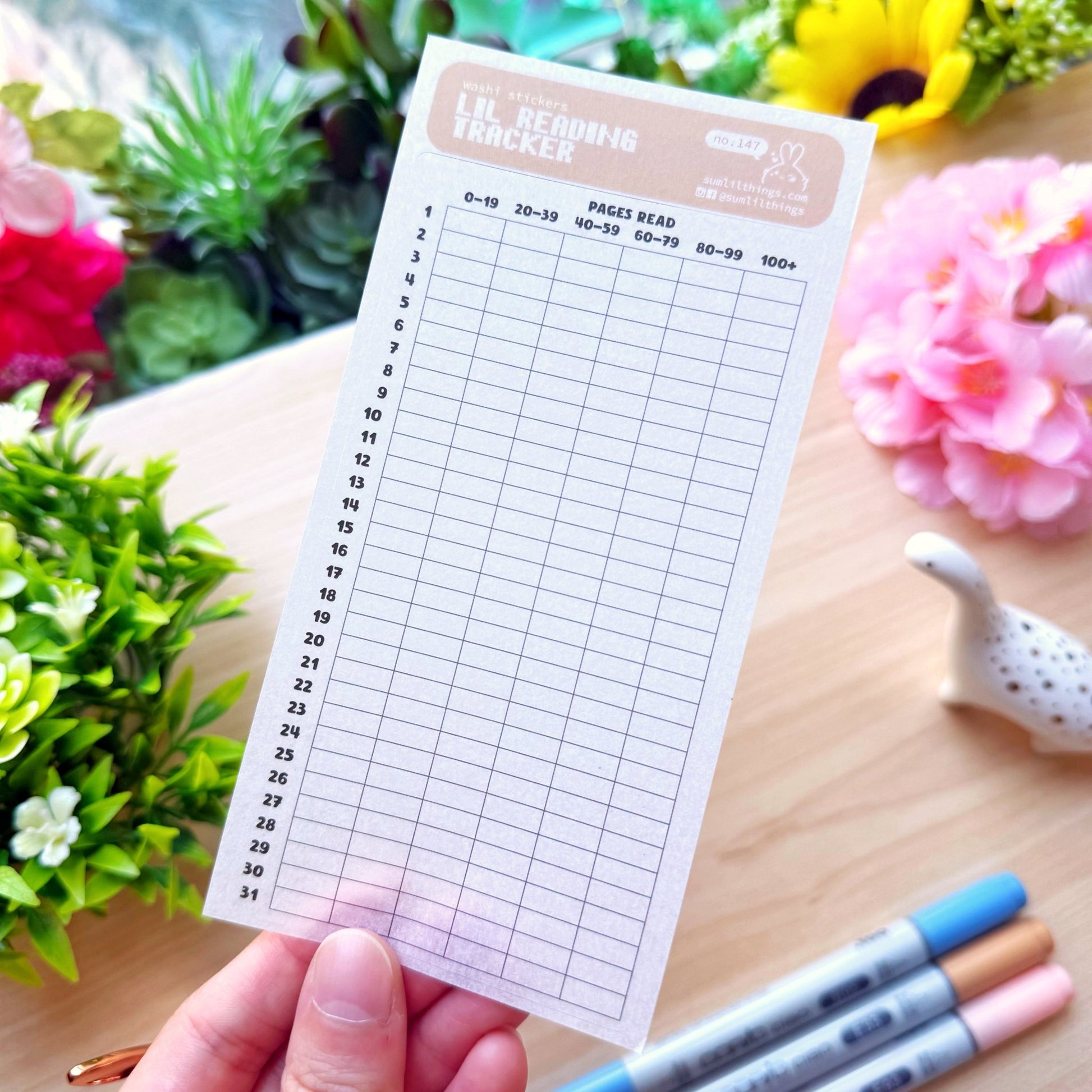 Washi Sticker - Lil' Reading Tracker - SumLilThings