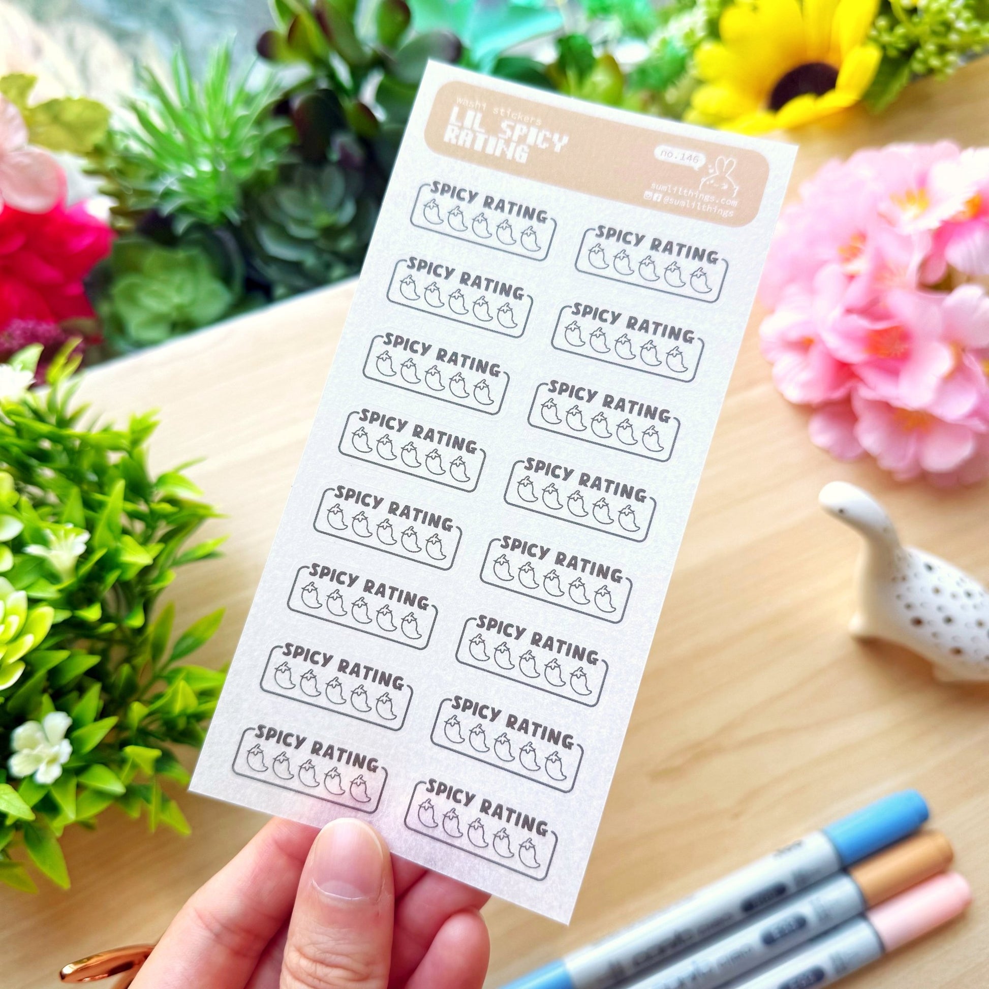 Washi Sticker - Lil' Spicy Rating - SumLilThings