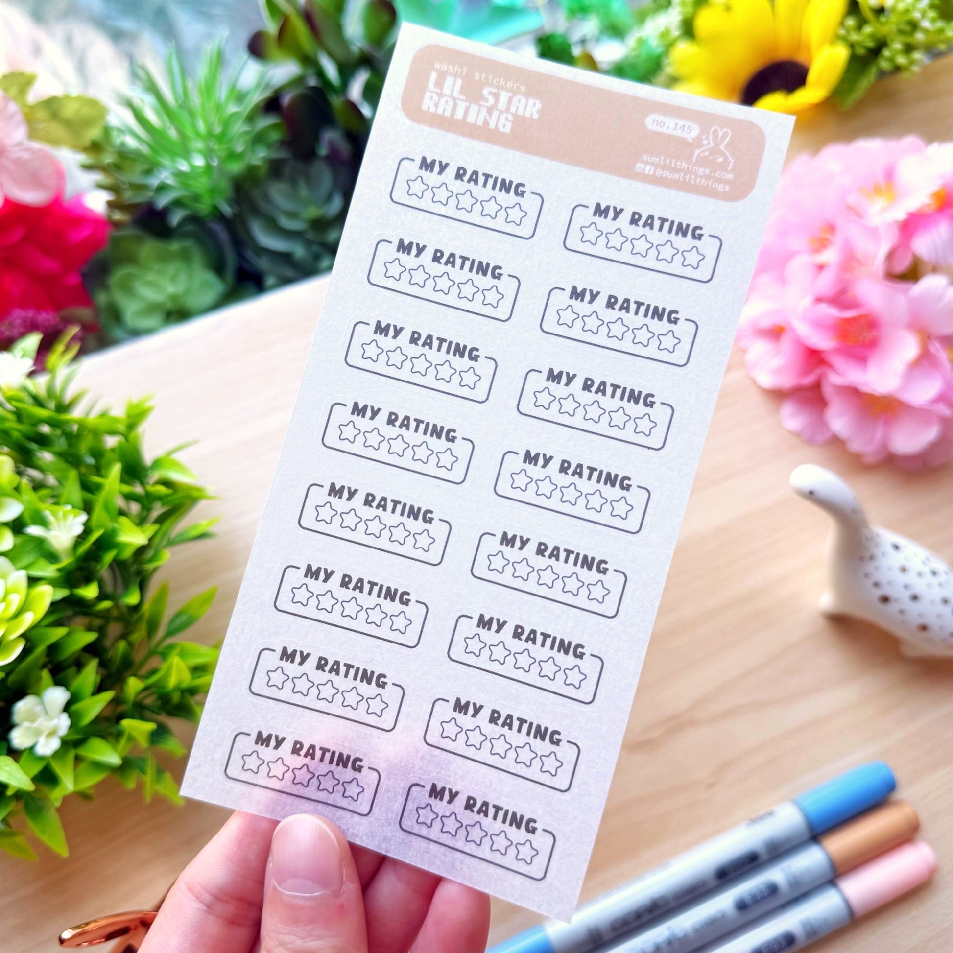 Washi Sticker - Lil' Star Rating - SumLilThings