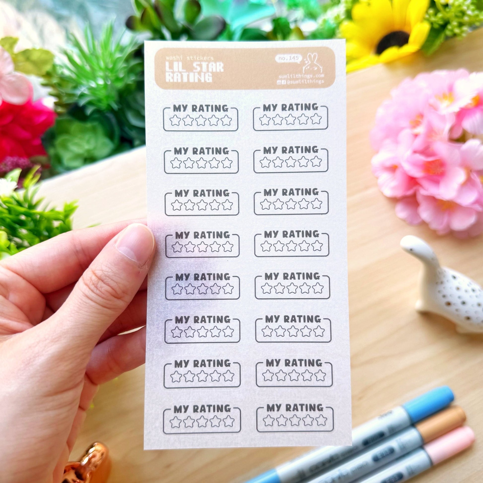 Washi Sticker - Lil' Star Rating - SumLilThings