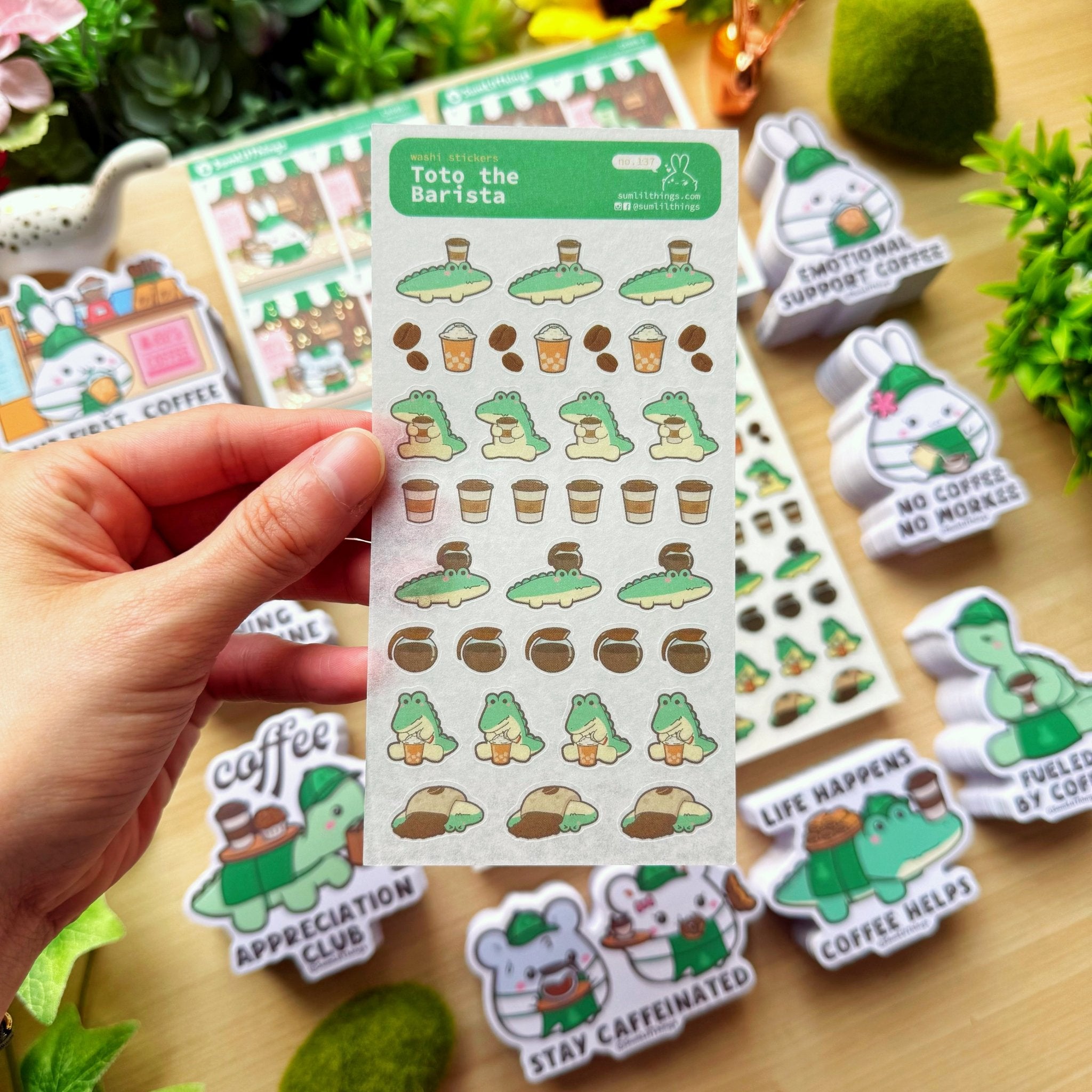 Washi Sticker - Toto the Barista - SumLilThings