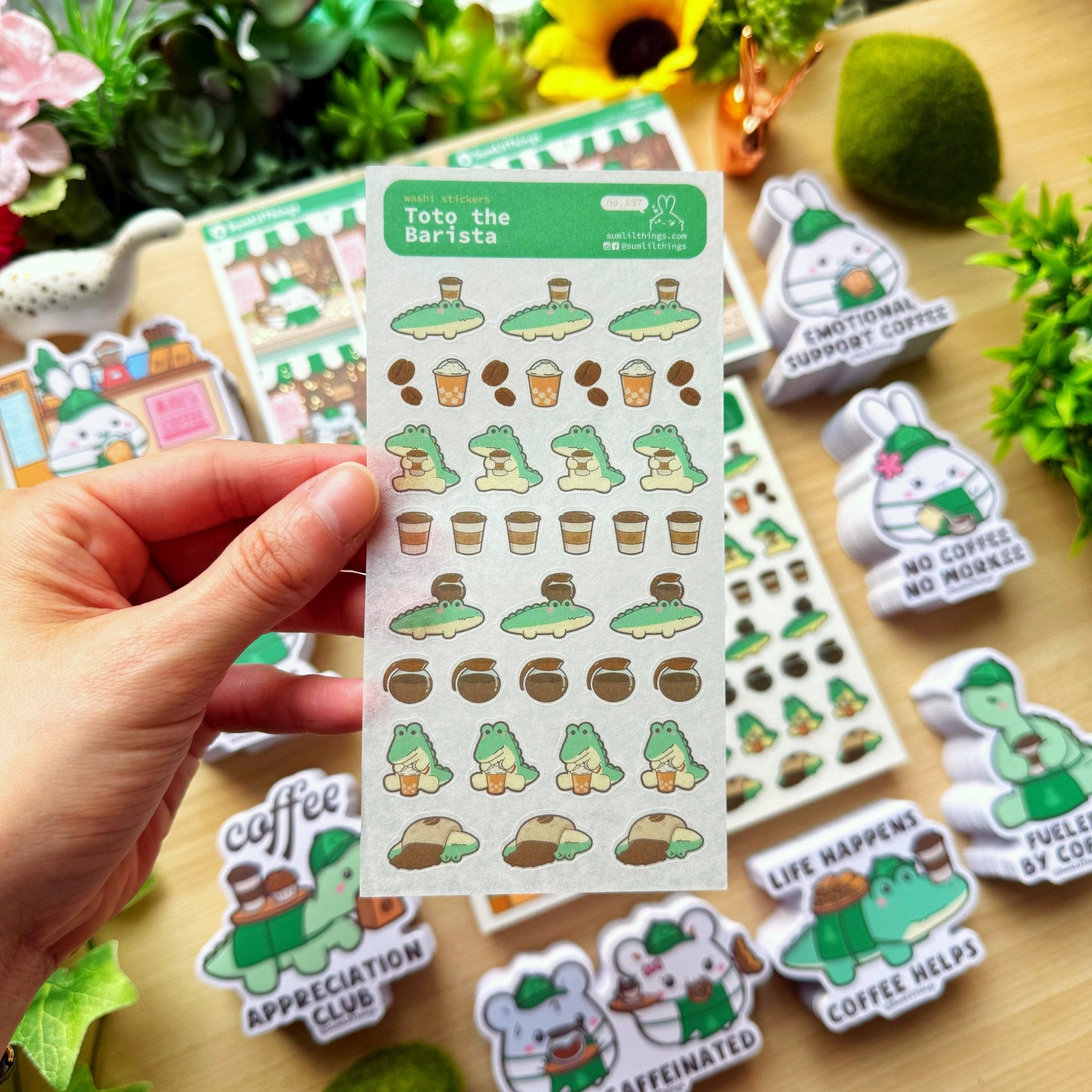 Washi Sticker - Toto the Barista - SumLilThings