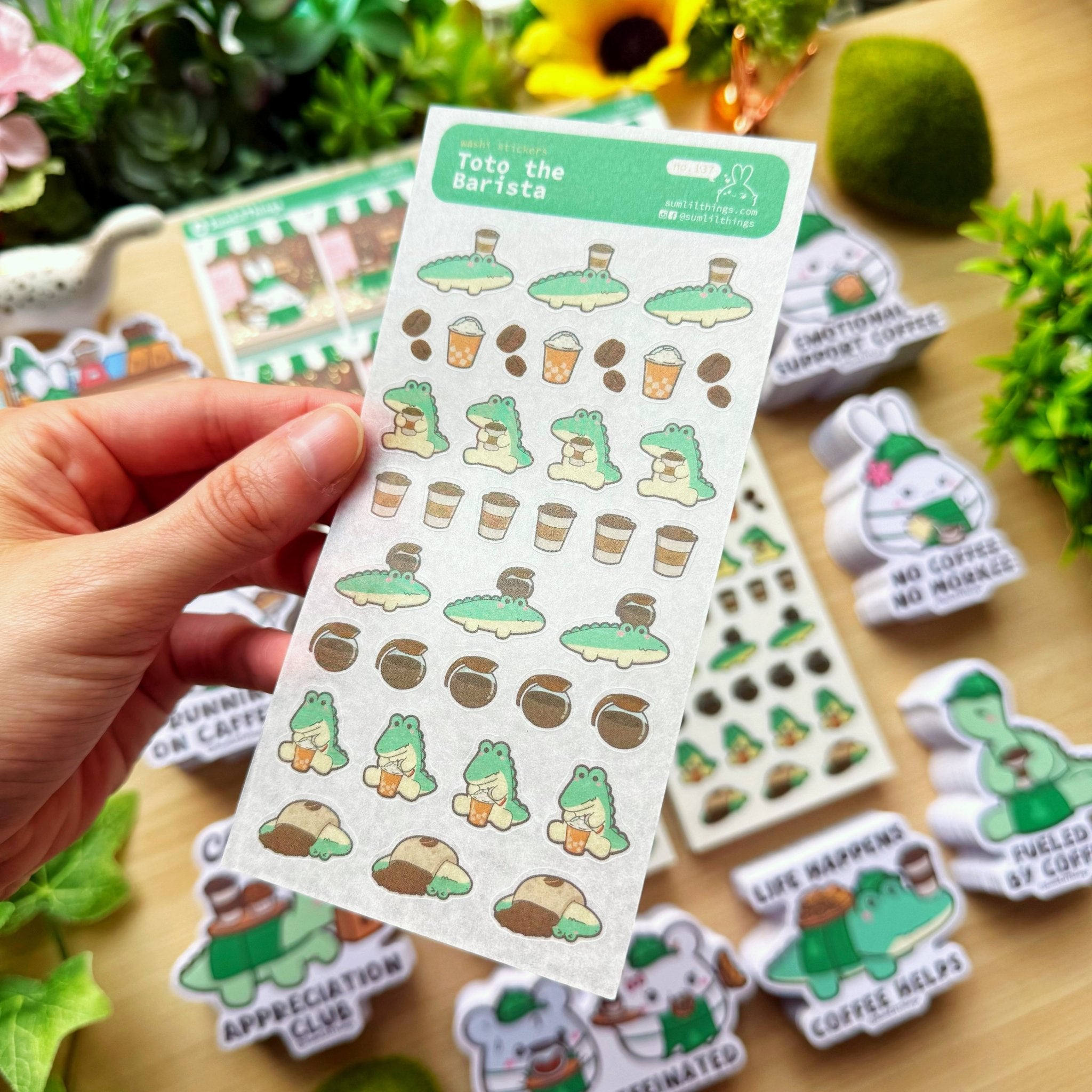 Washi Sticker - Toto the Barista - SumLilThings