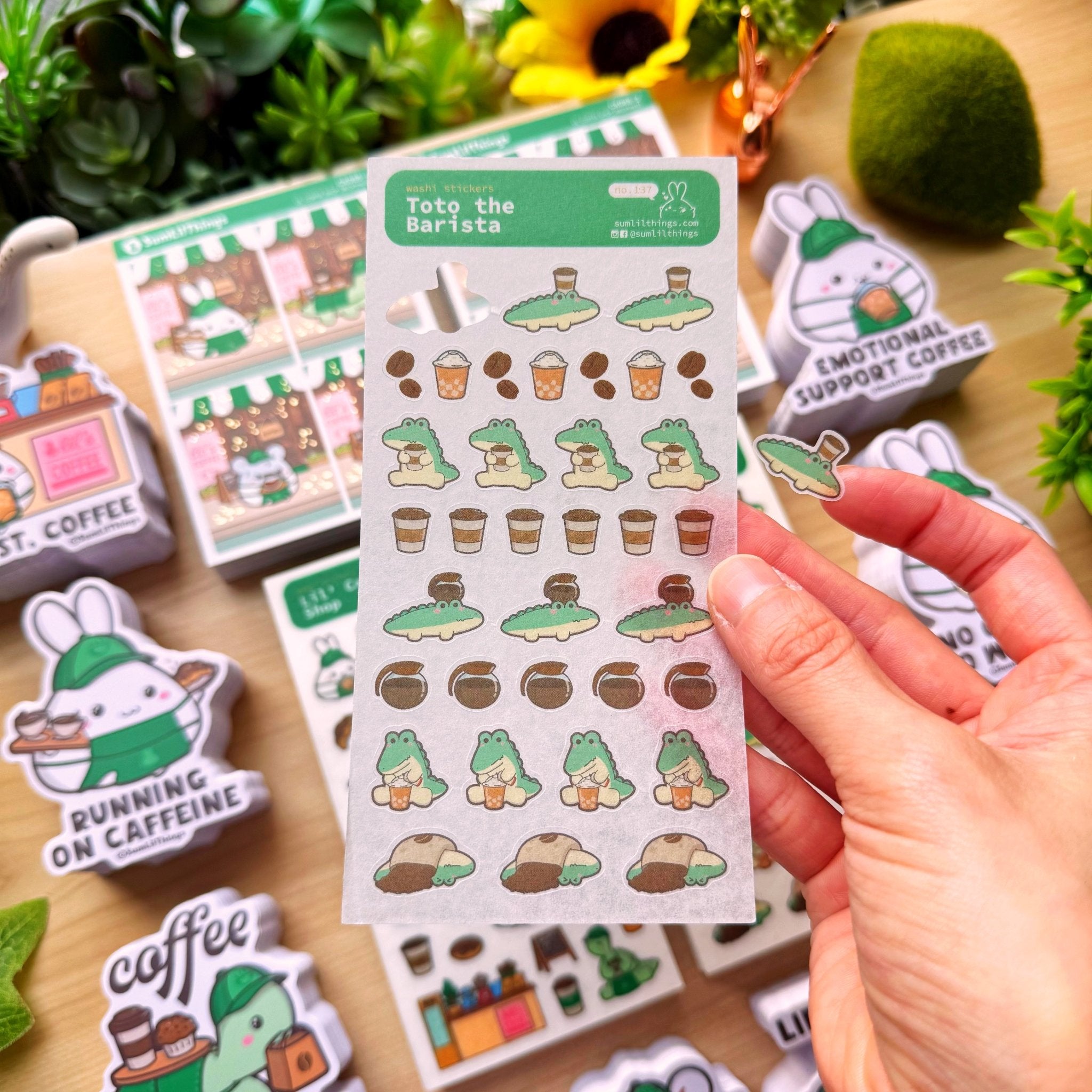 Washi Sticker - Toto the Barista - SumLilThings