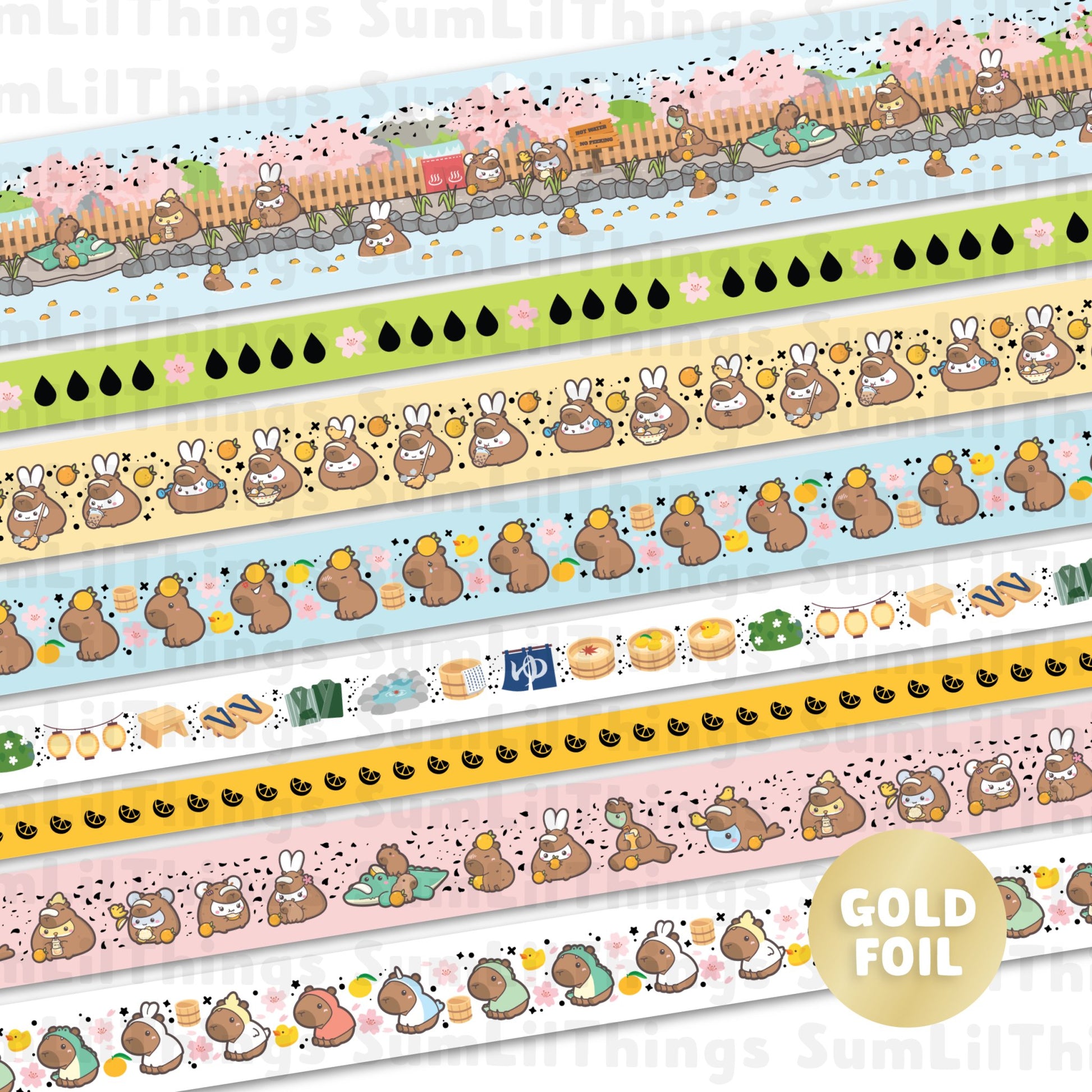 Washi Tape - Be Capy and Chill Collection - SumLilThings