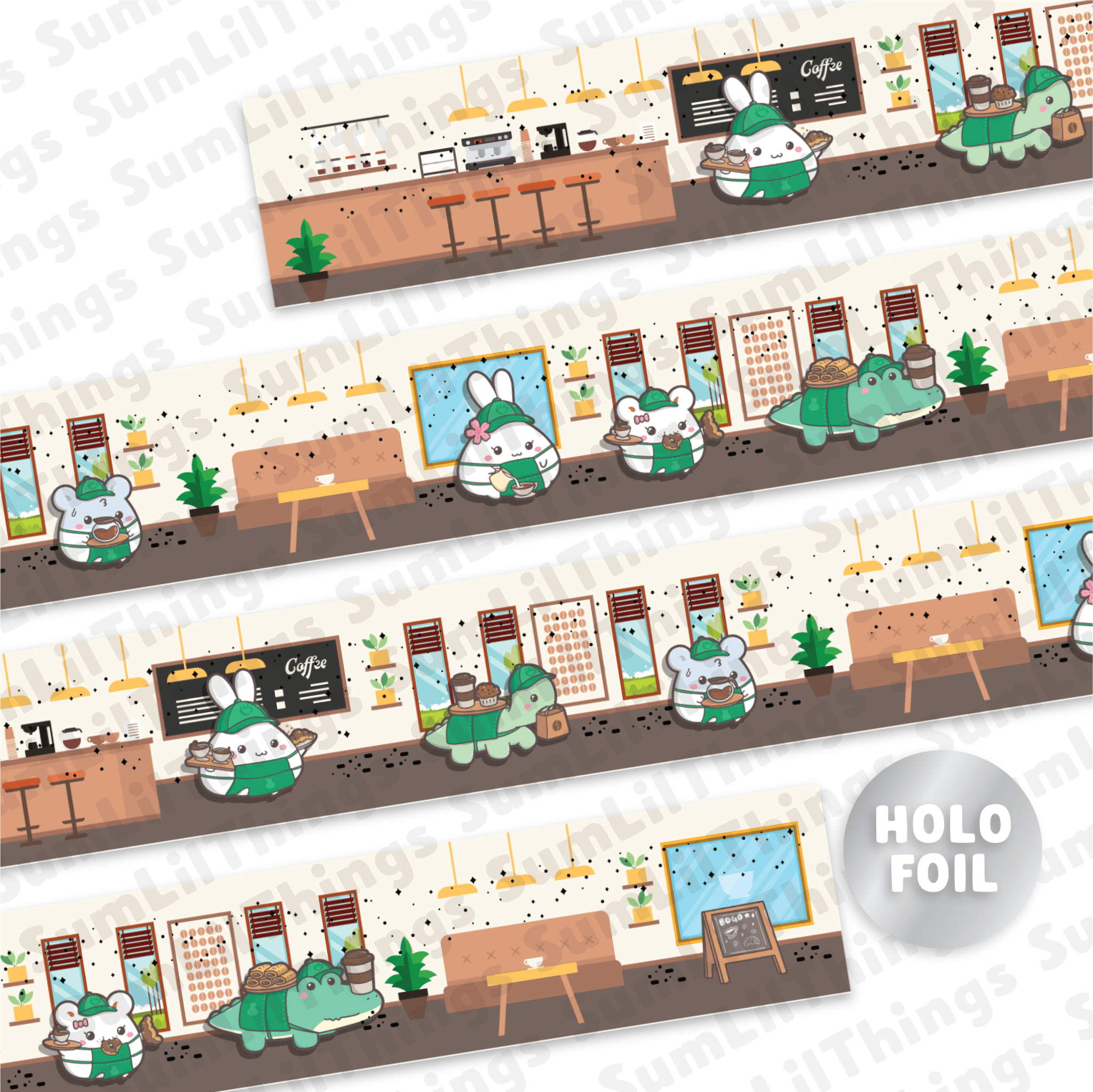 Washi Tape - Lil&#39; Coffee Shop Collection - SumLilThings