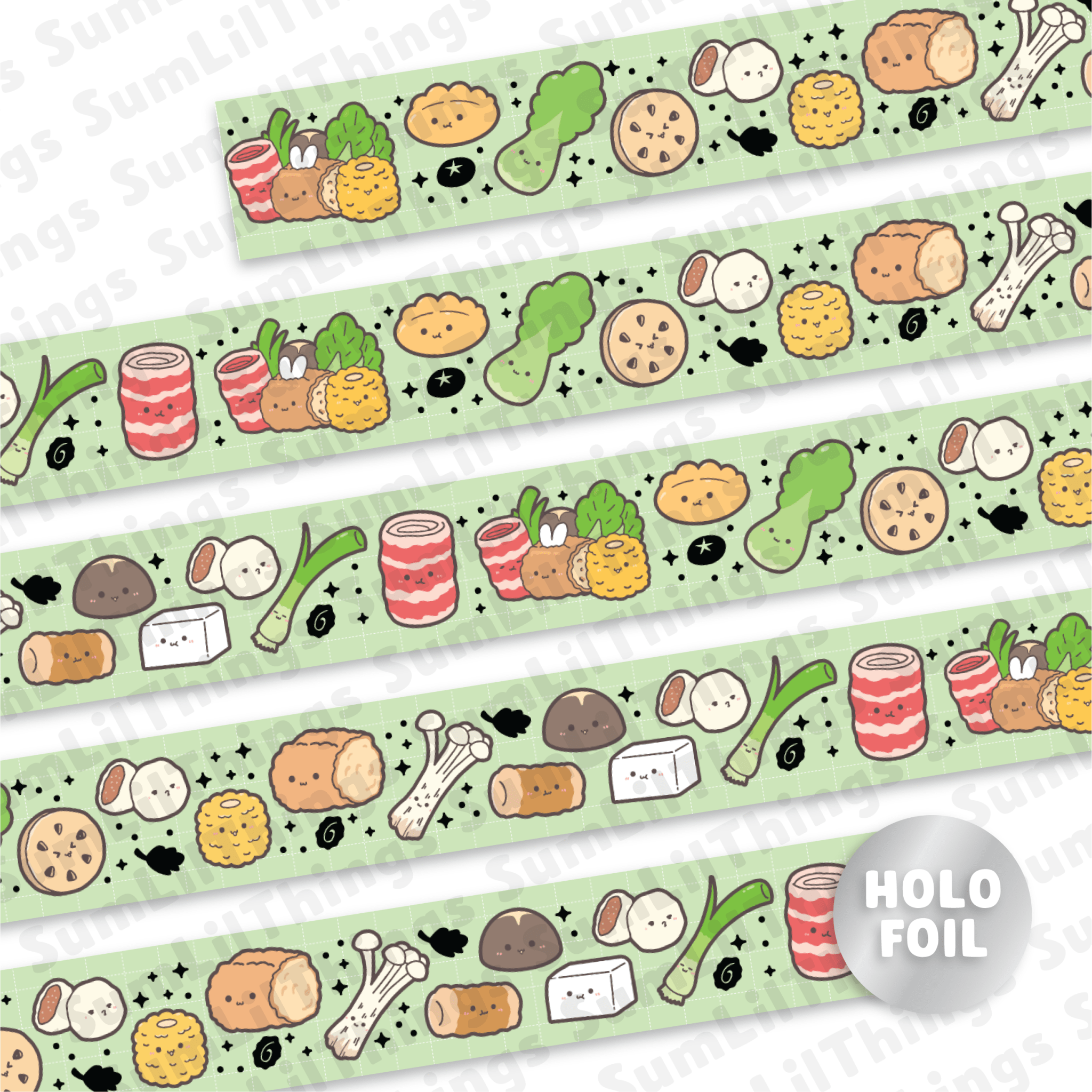 Washi Tape - Lil' Cozy Hot Pot Collection (Holo Foil) - SumLilThings