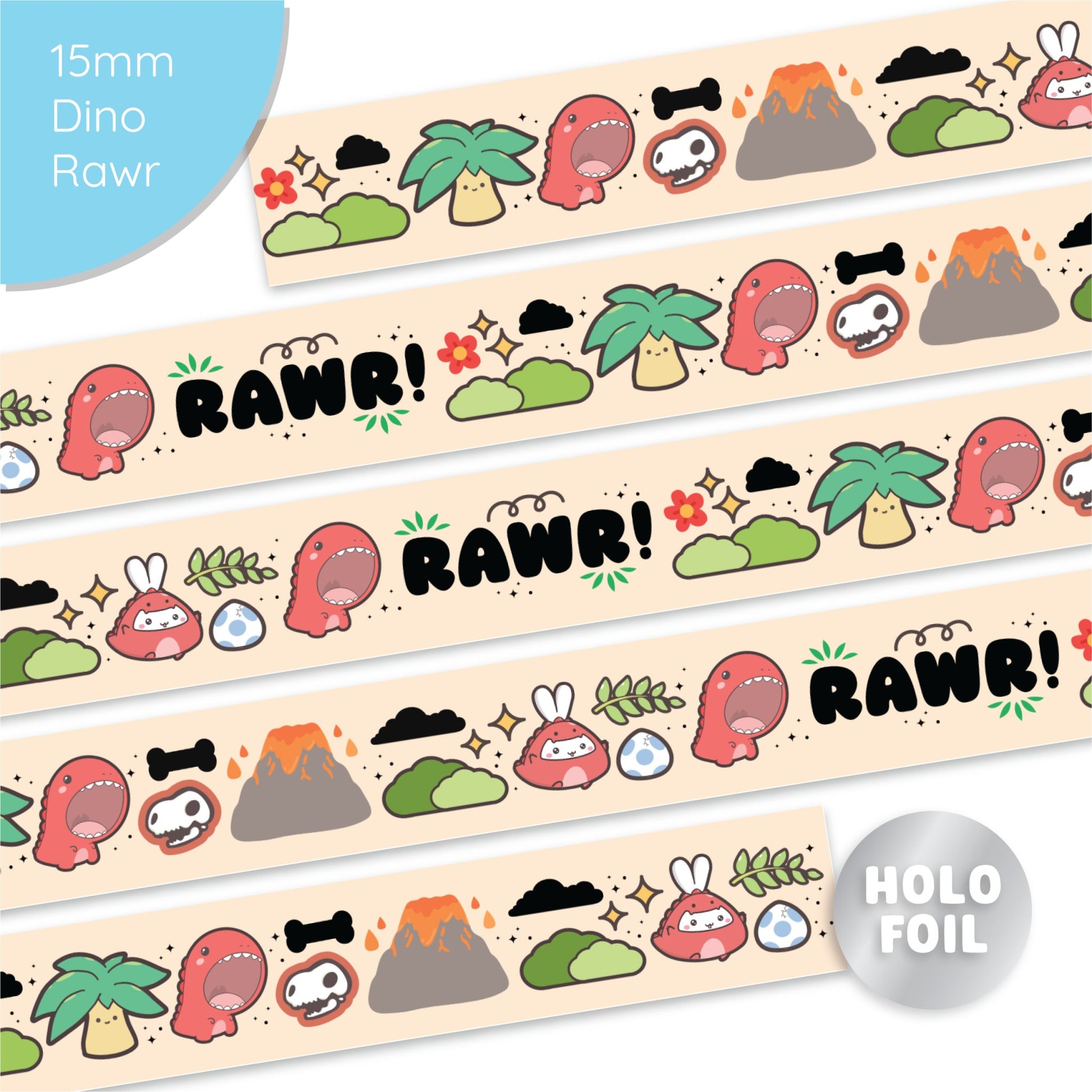 Washi Tape - Lil' Dino Picnic Collection - SumLilThings
