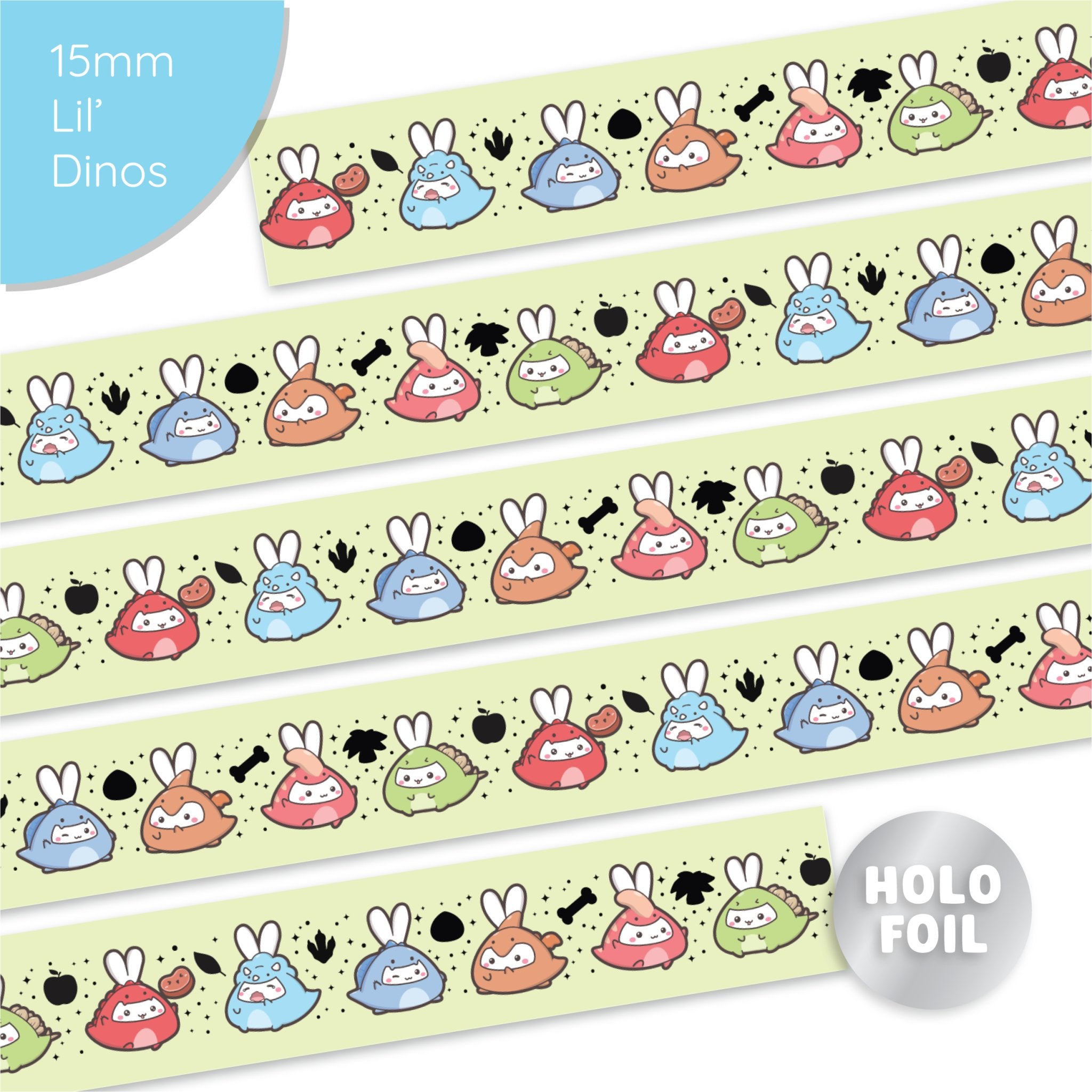 Washi Tape - Lil&#39; Dino Picnic Collection - SumLilThings