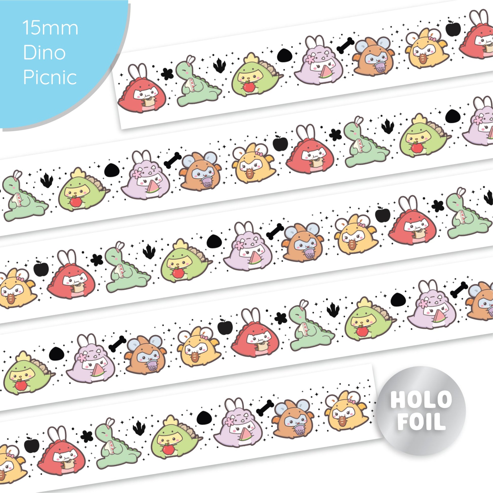 Washi Tape - Lil' Dino Picnic Collection - SumLilThings