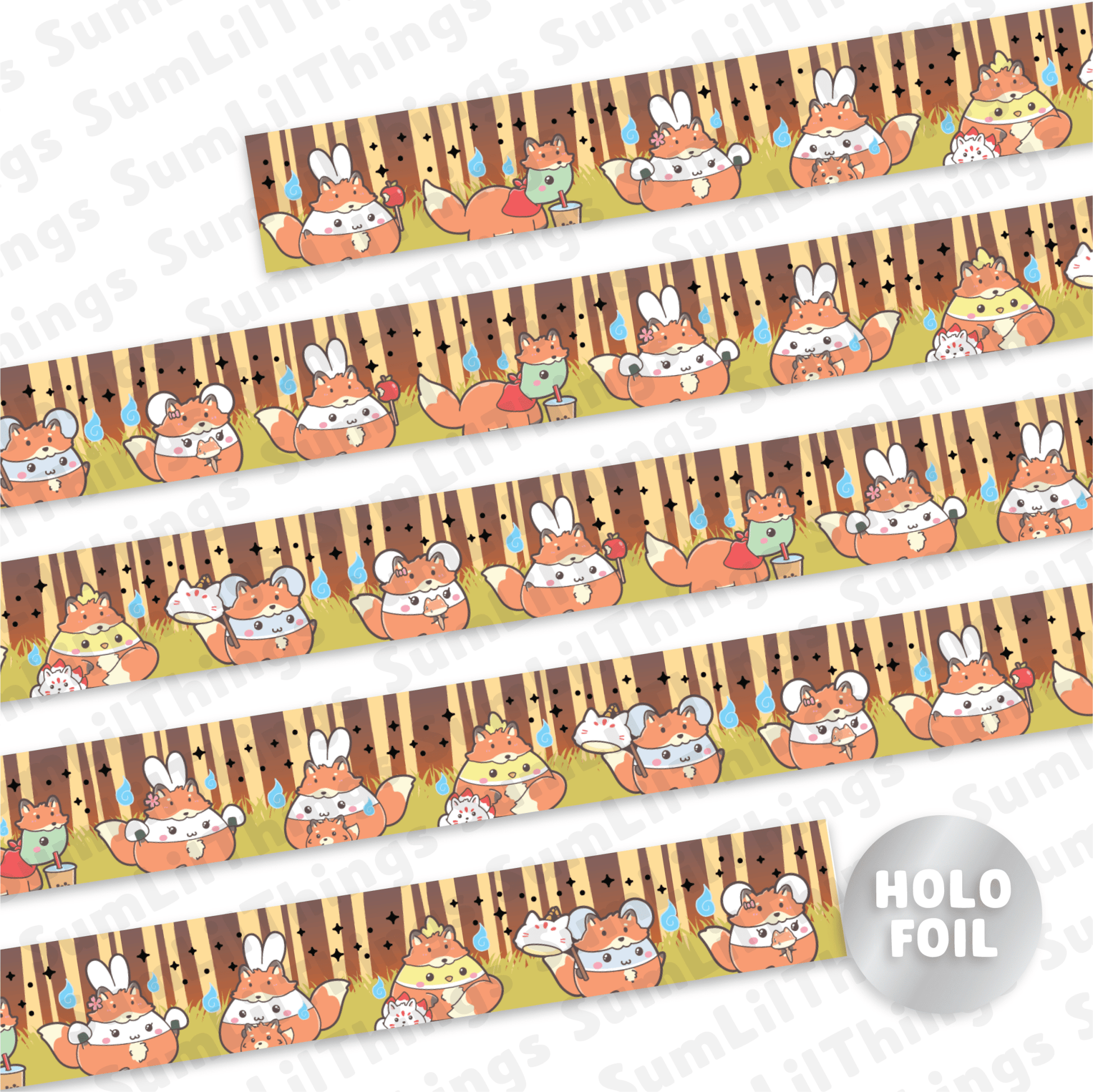 Washi Tape - Lil' Fox Festival Collection - SumLilThings