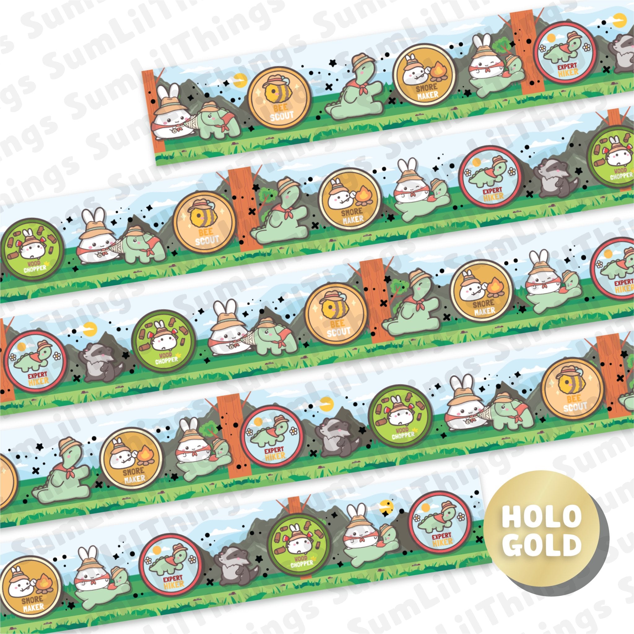 Washi Tape - Lil&#39; Misfit Camp Collection - SumLilThings