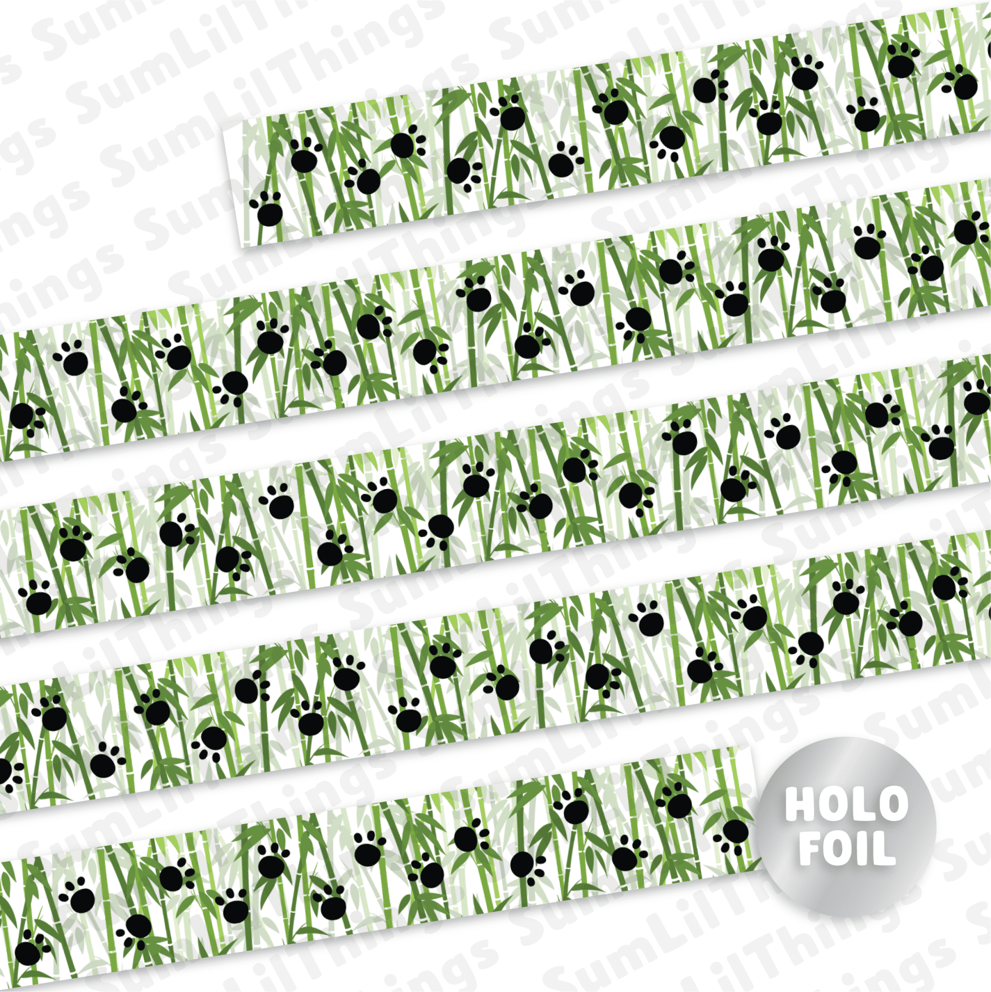 Washi Tape - Lil' Panda Teahouse Collection (Holo Foil) - SumLilThings