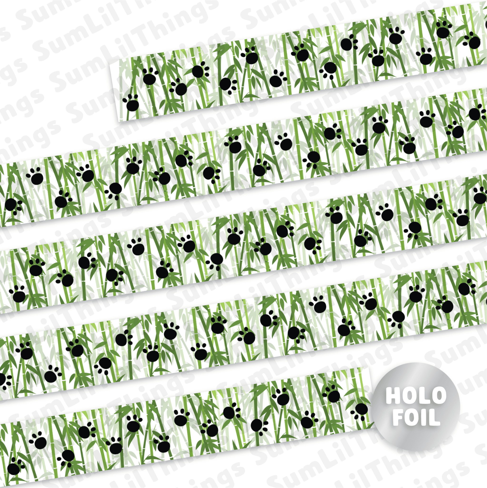 Washi Tape - Lil' Panda Teahouse Collection (Holo Foil) - SumLilThings