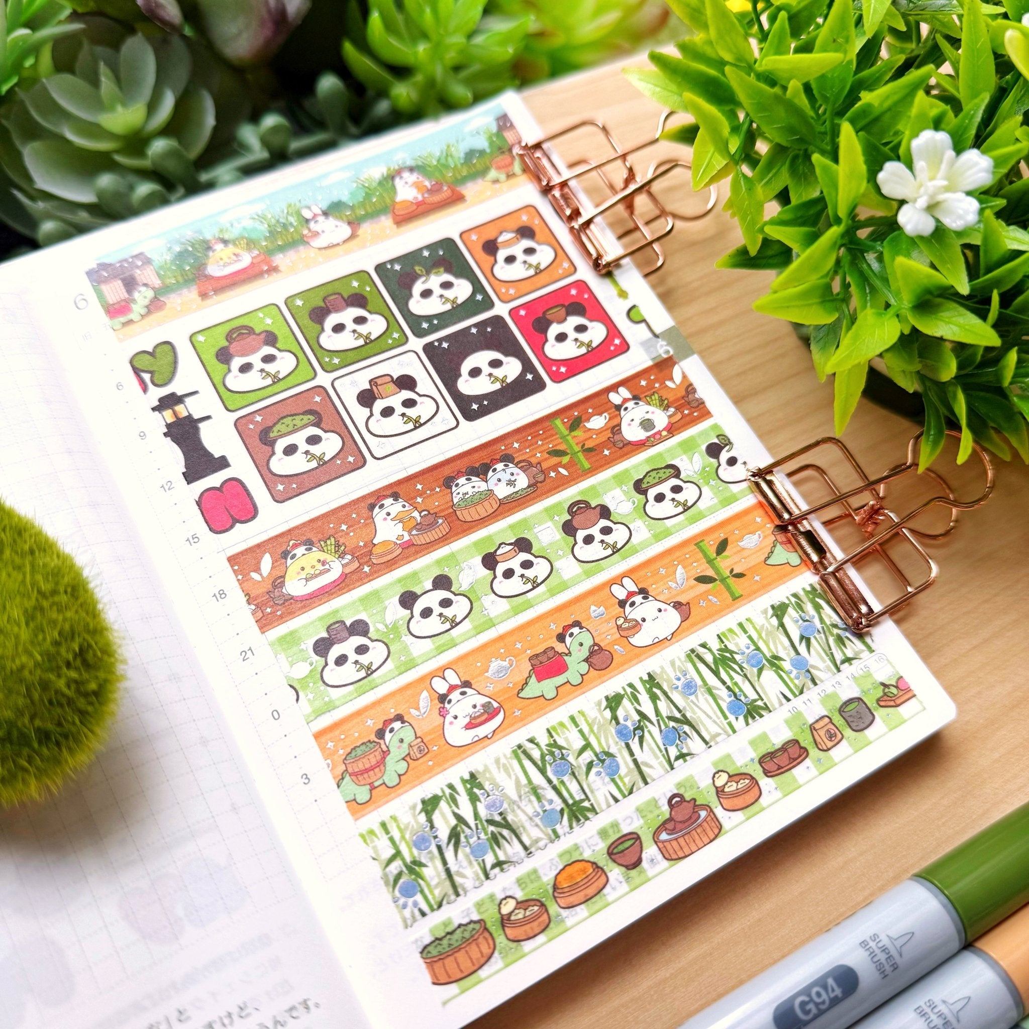 Washi Tape - Lil' Panda Teahouse Collection (Holo Foil) - SumLilThings
