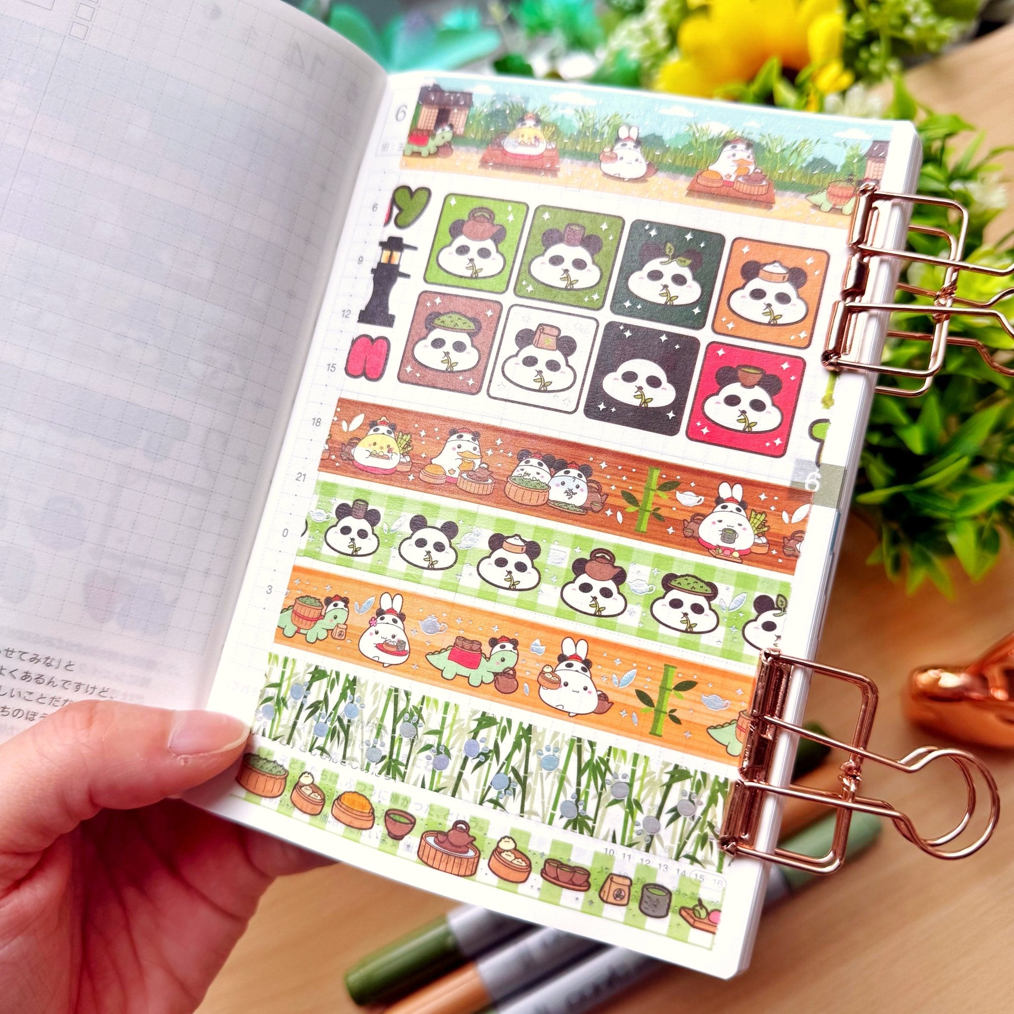 Washi Tape - Lil' Panda Teahouse Collection (Holo Foil) - SumLilThings