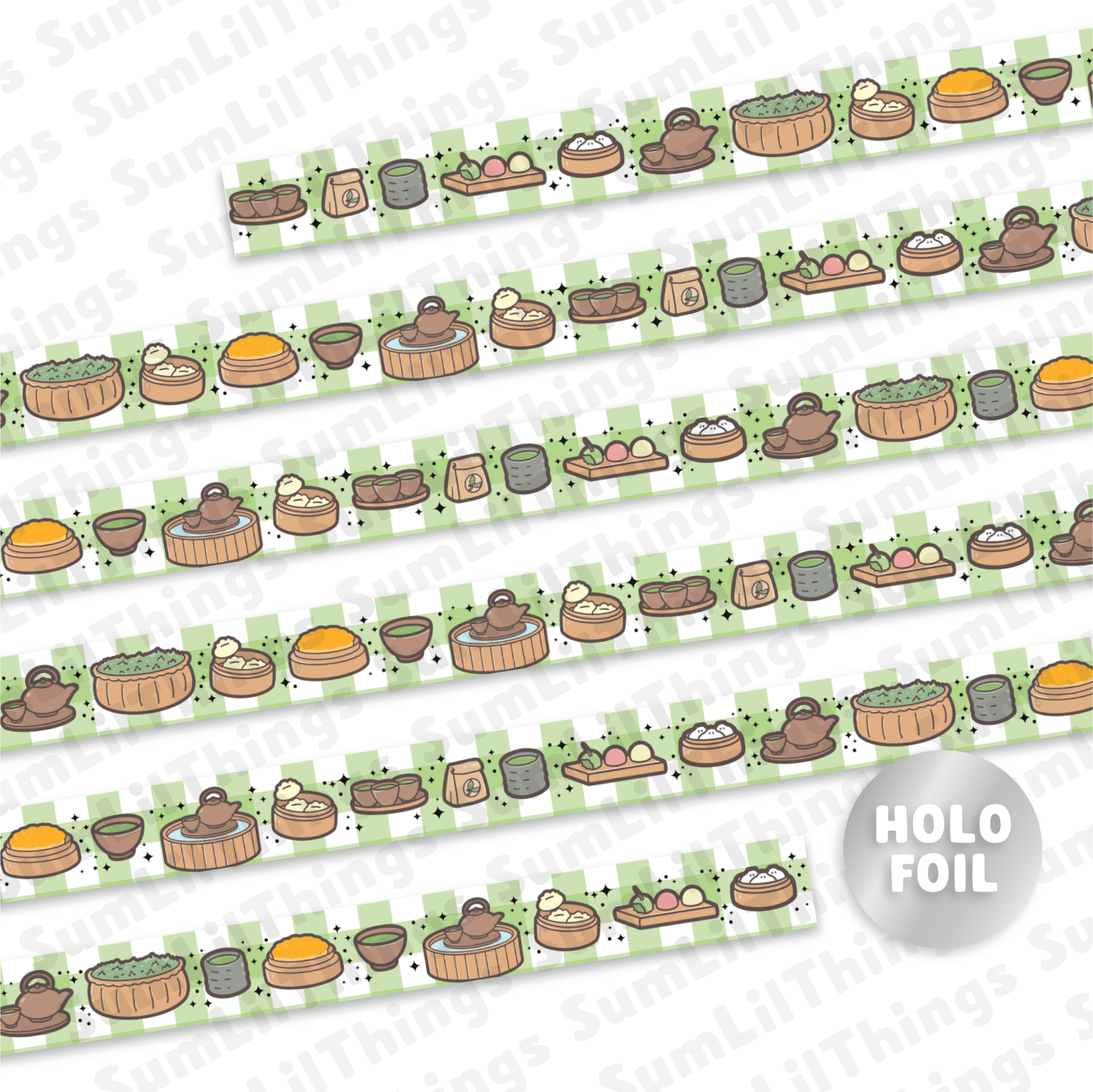 Washi Tape - Lil' Panda Teahouse Collection (Holo Foil) - SumLilThings