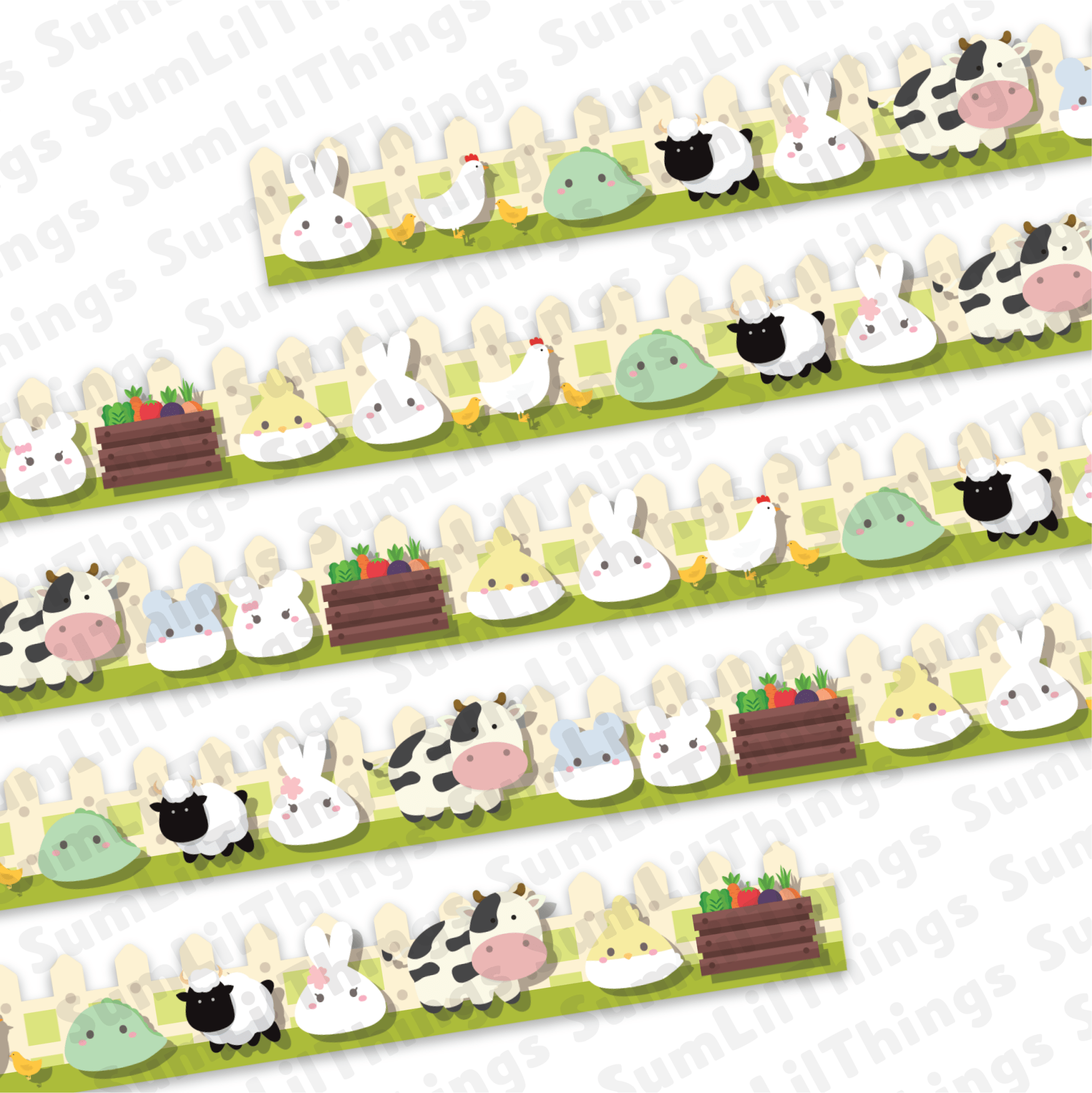 Washi Tape - Lil&#39; Pasture Pals Collection - SumLilThings
