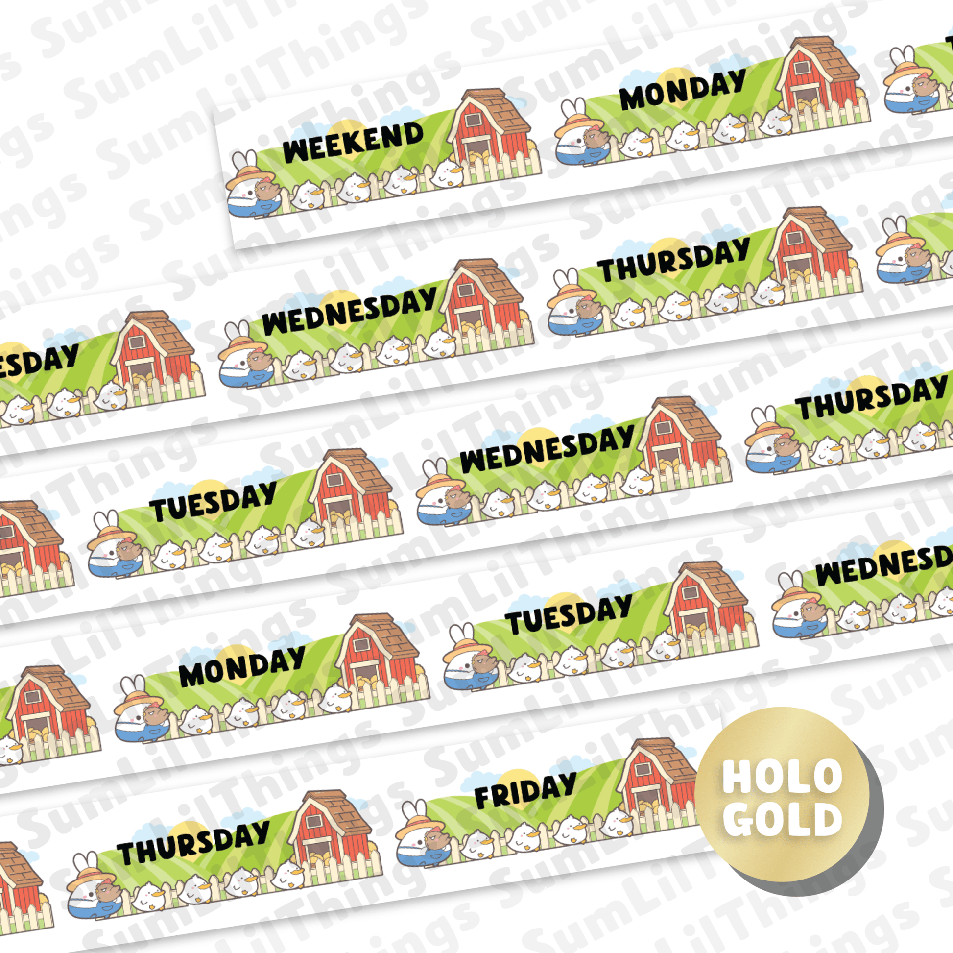 Washi Tape - Lil' Pasture Pals Collection - SumLilThings