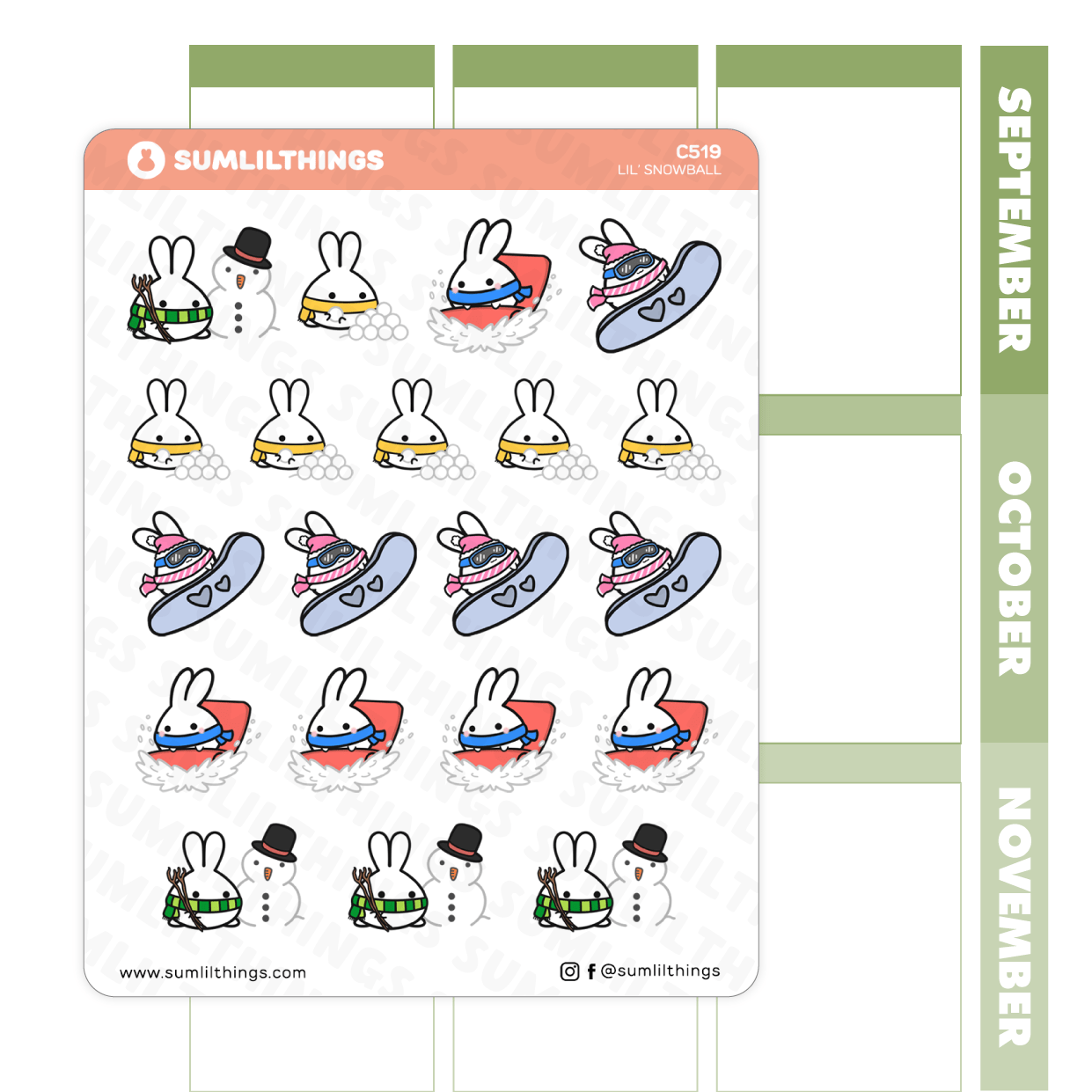 Winter Activities Stickers - SumLilThings