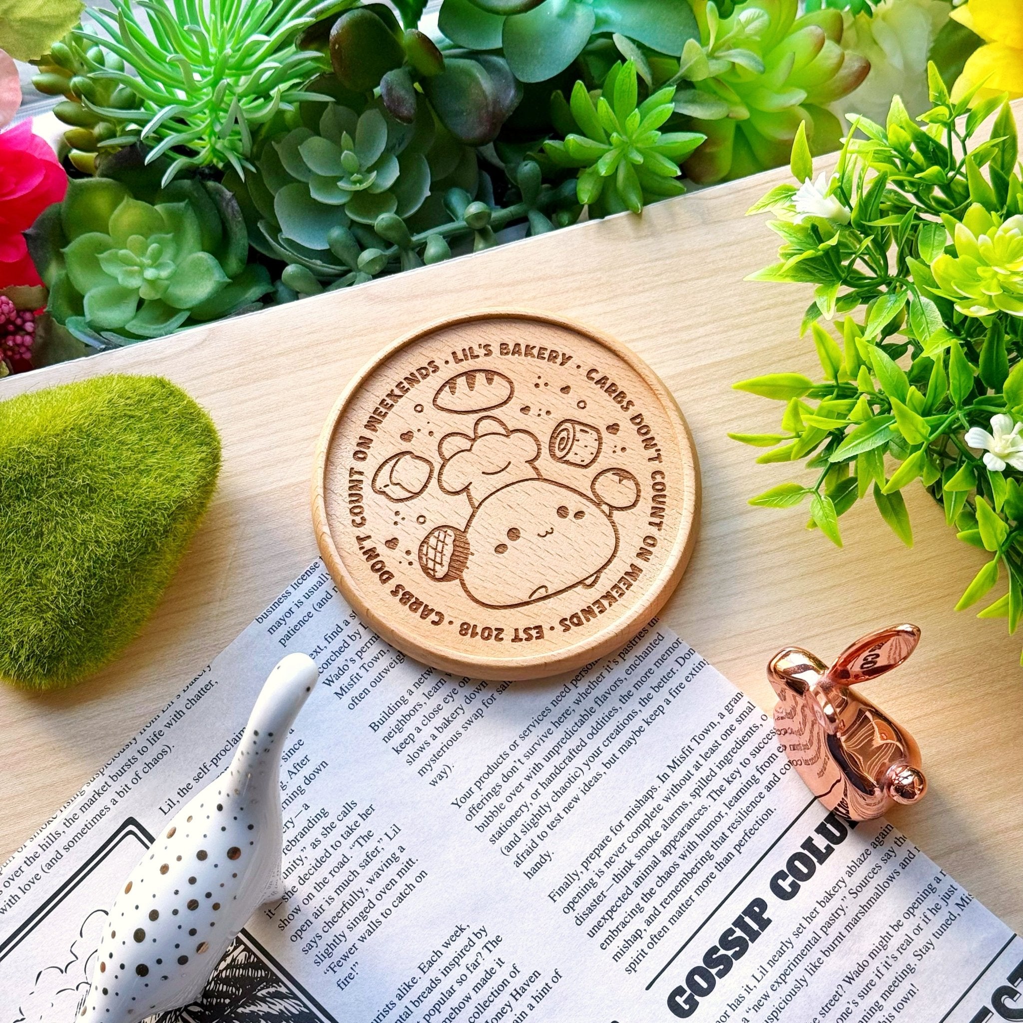 Wooden Coaster - Carbs Don't Count On Weekends - SumLilThings