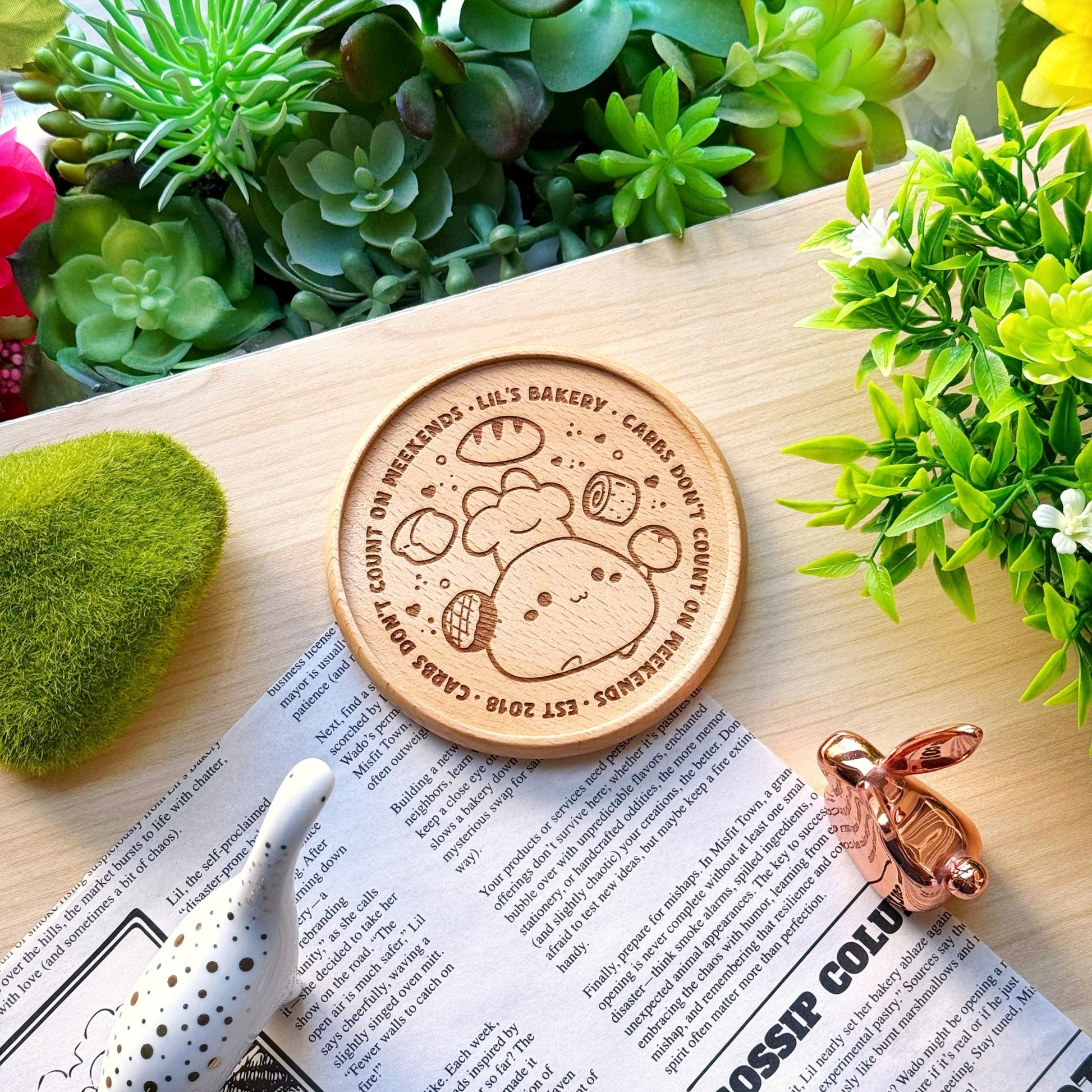 Wooden Coaster - Carbs Don't Count On Weekends - SumLilThings