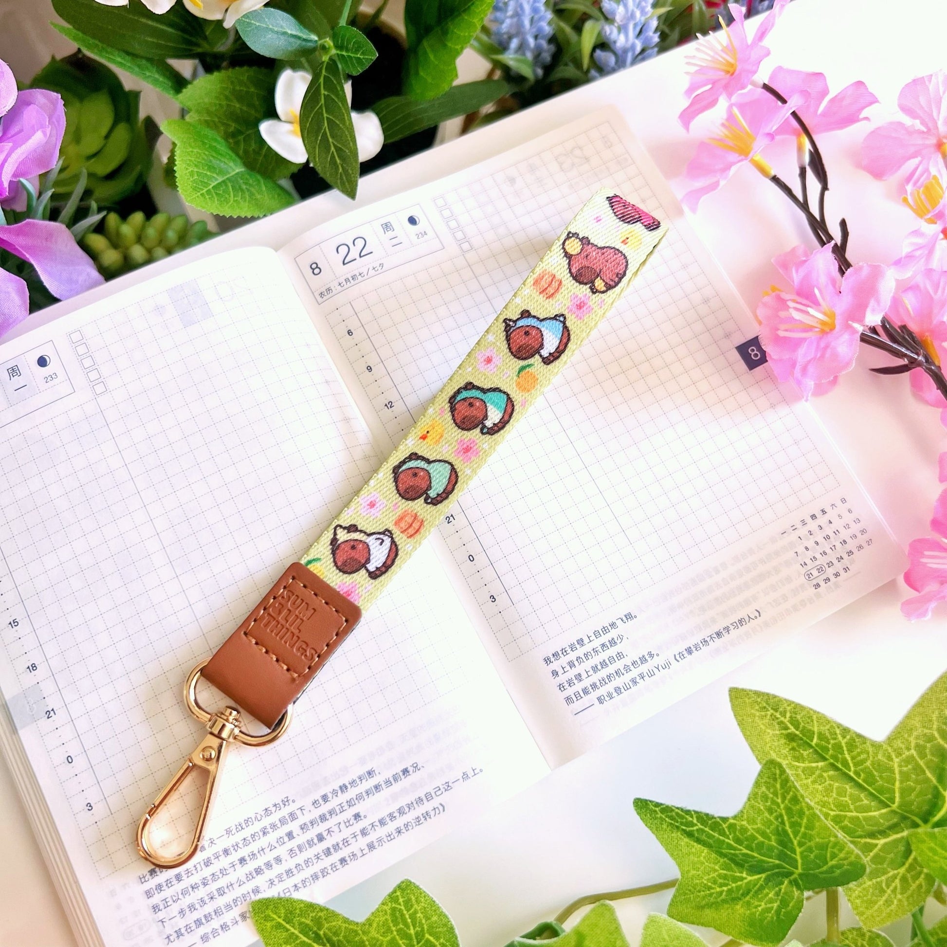 Wrist Lanyard - Be Capy & Chill - SumLilThings