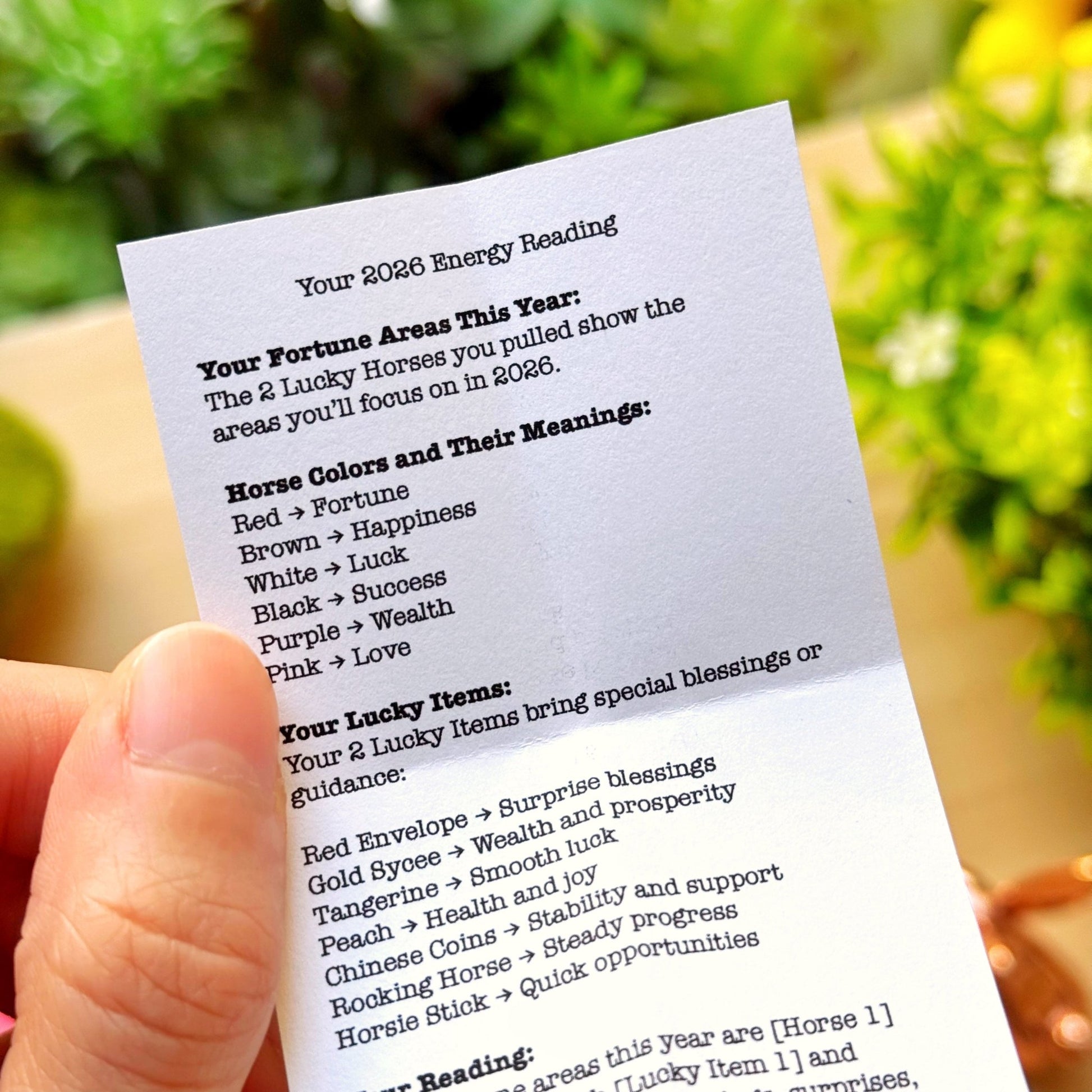 Year of the Horse Fortune Reading Capsule - SumLilThings