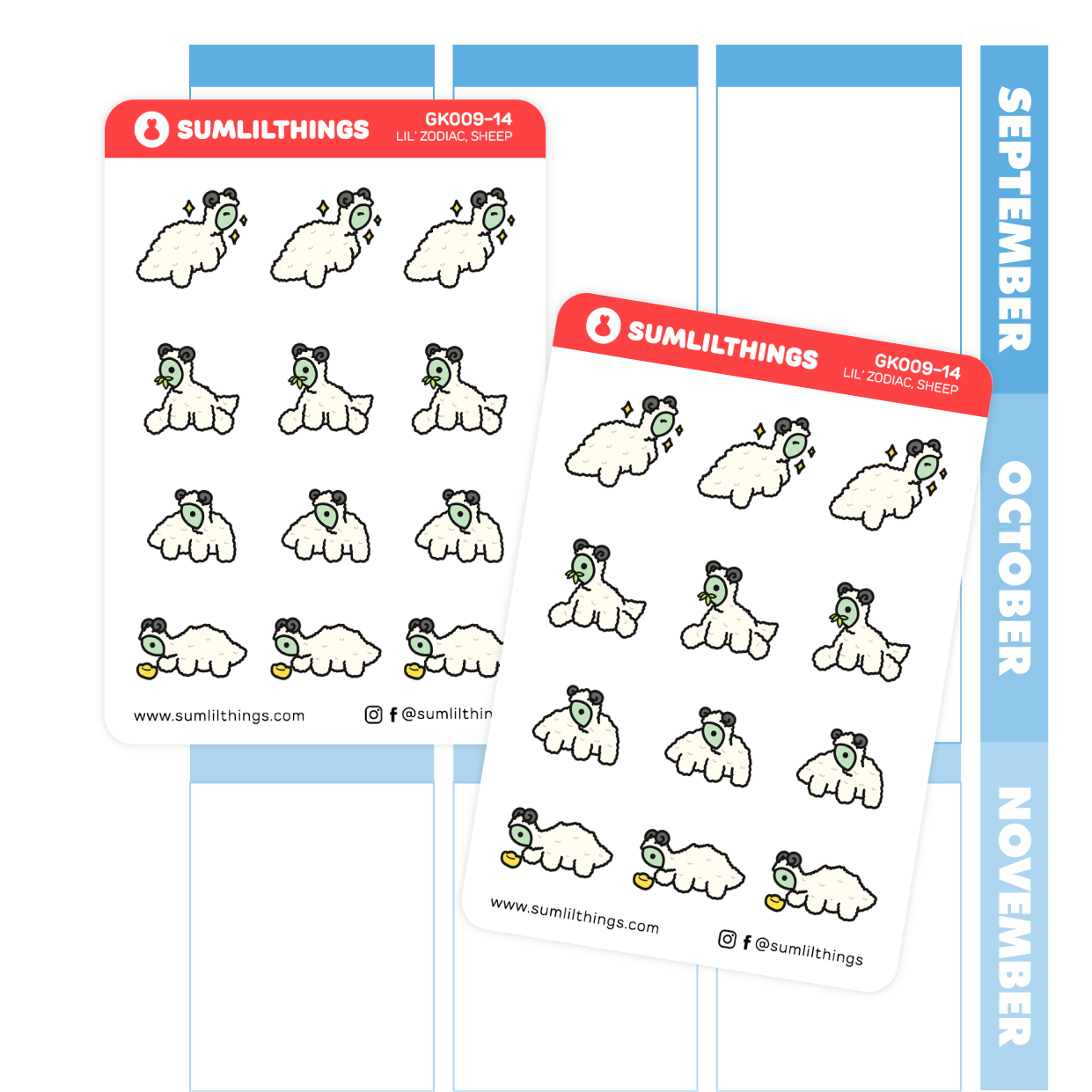 Year of the Sheep Stickers - Mini Sheet - SumLilThings