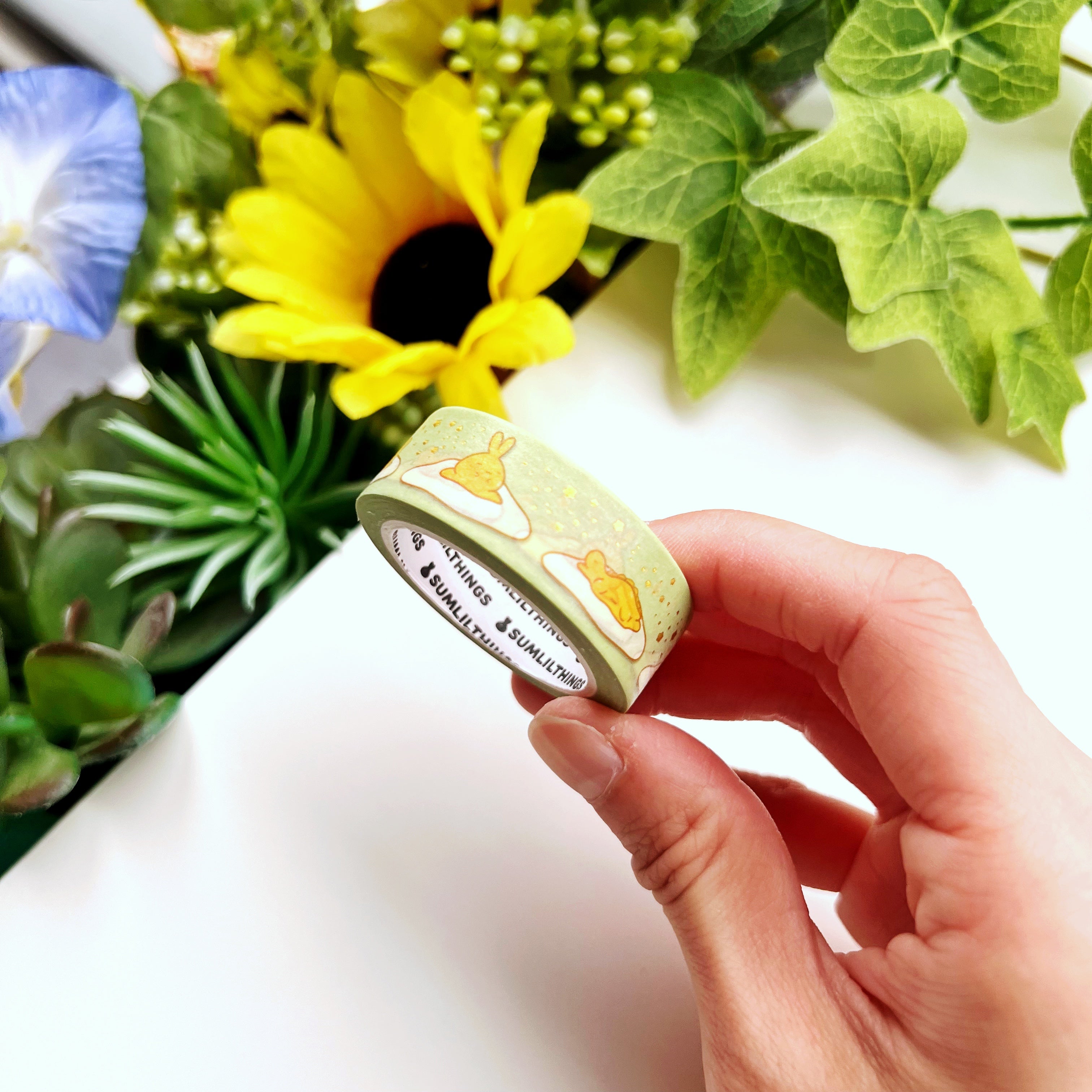 Washi Tape - Sunny Side-up Eggs - Holo Gold Foil - 15mm
