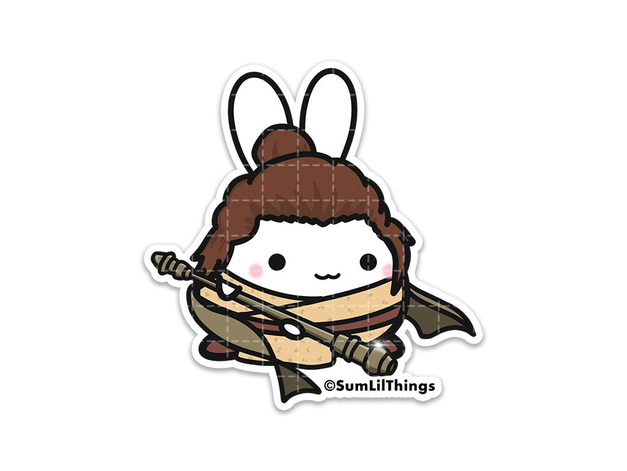 Vinyl Sticker - Star Wars Rey With Staff