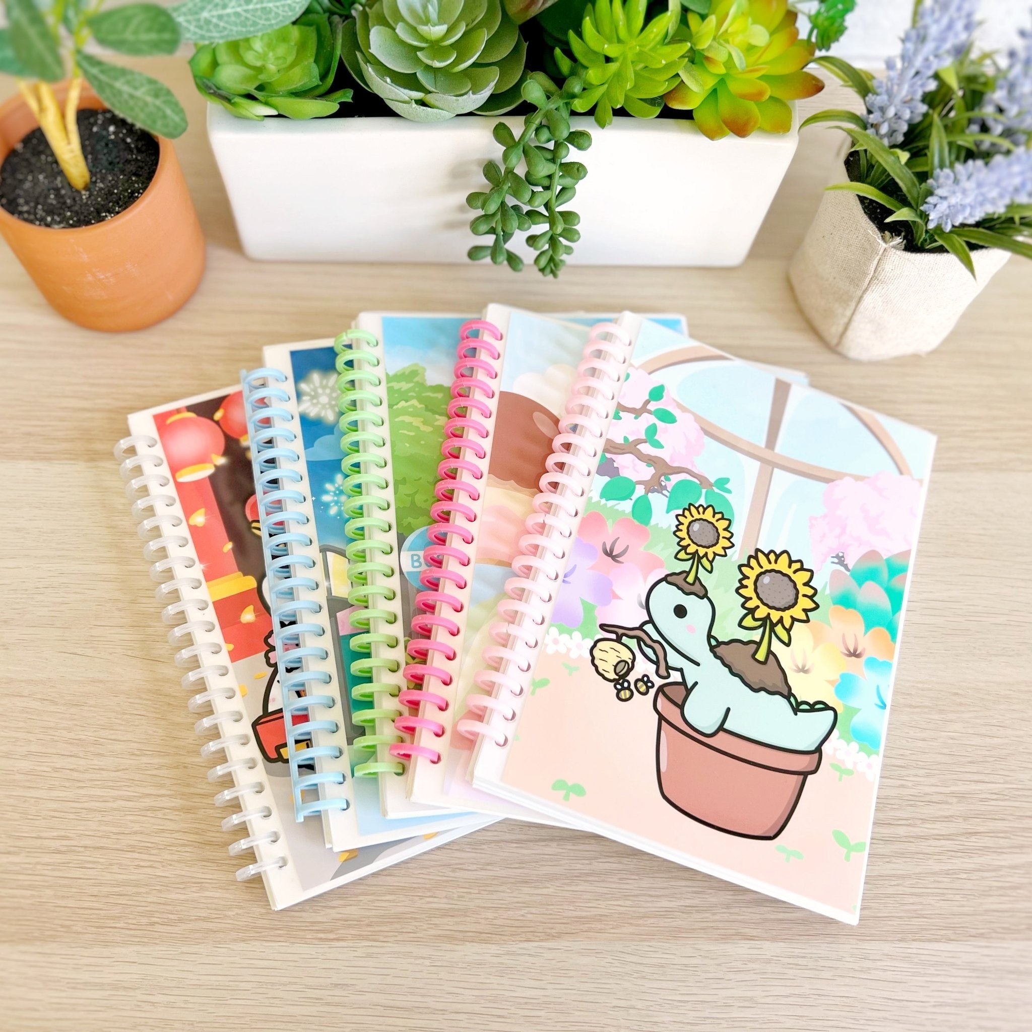 A5 Cartoon Cute Stickers Double Coil Loose Leaf Pocket Sticker