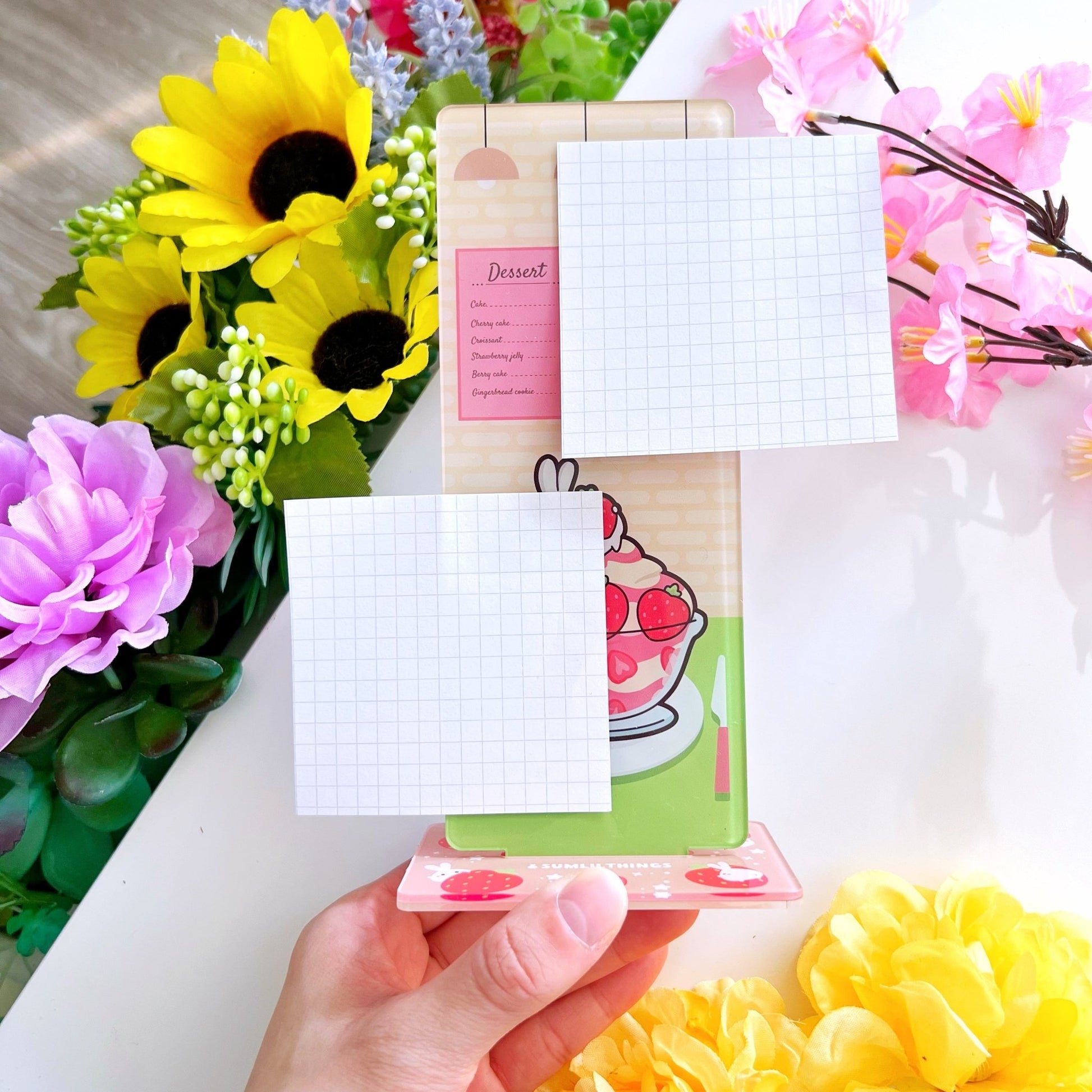Acrylic Memo Holder - Lil' Strawberry Menu - SumLilThings