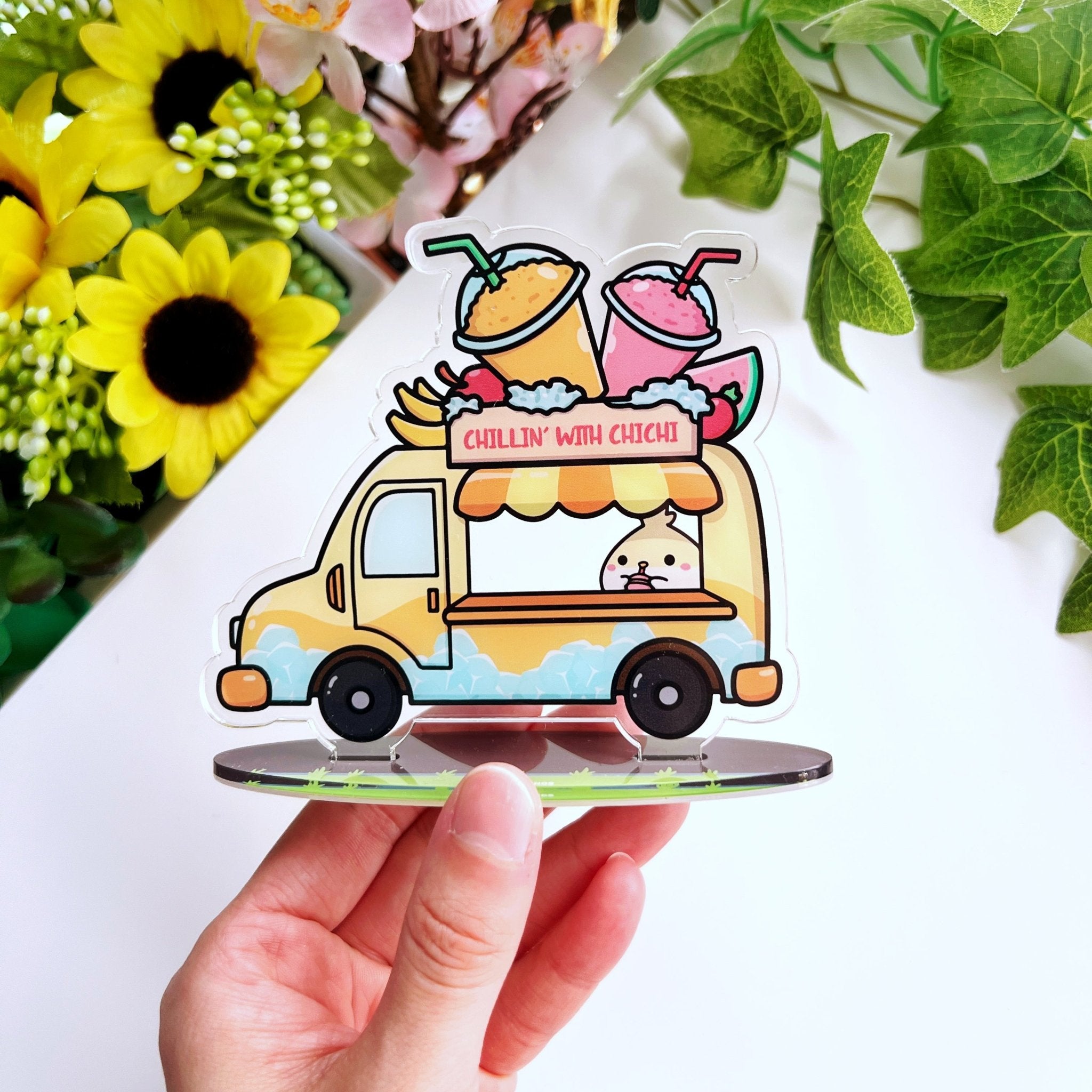 Acrylic Note Holder - Chichi&#39;s Smoothie Truck - SumLilThings