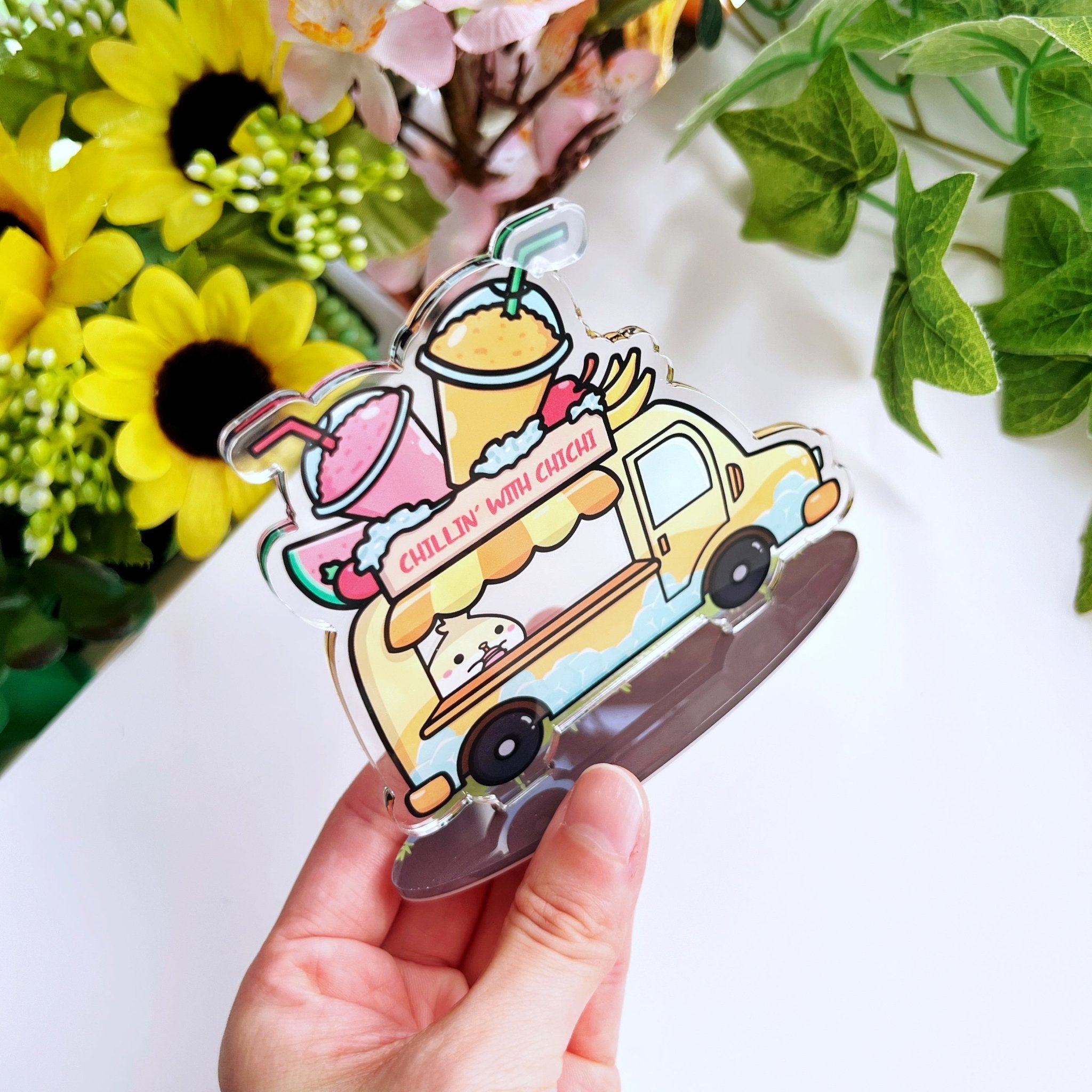 Acrylic Note Holder - Chichi's Smoothie Truck - SumLilThings