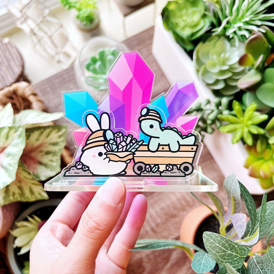 Acrylic Note Holder - Crystal Mining - SumLilThings