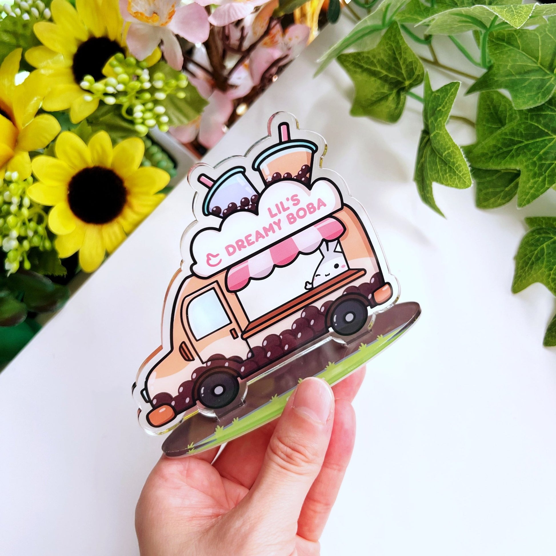 Acrylic Note Holder - Lil's Boba Truck - SumLilThings