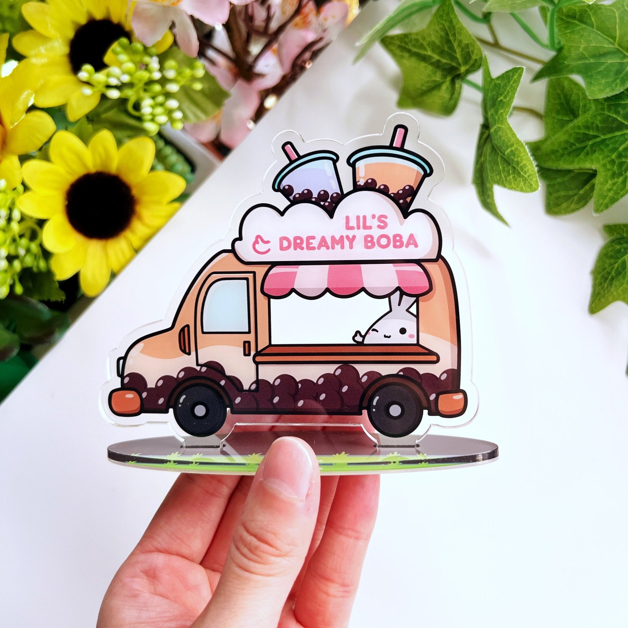 Acrylic Note Holder - Lil's Boba Truck - SumLilThings